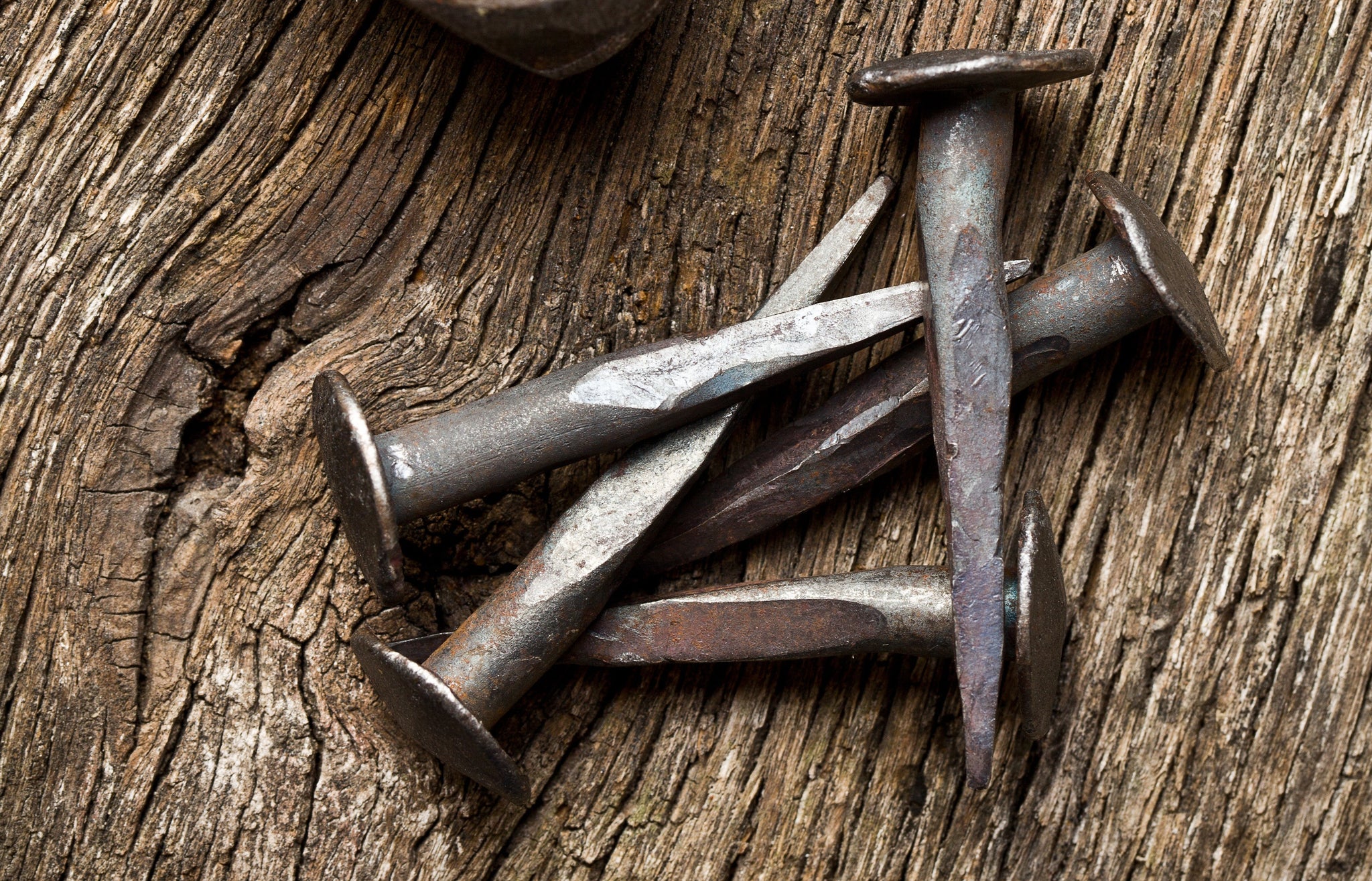 old iron nails, iron nails and hand forged nails