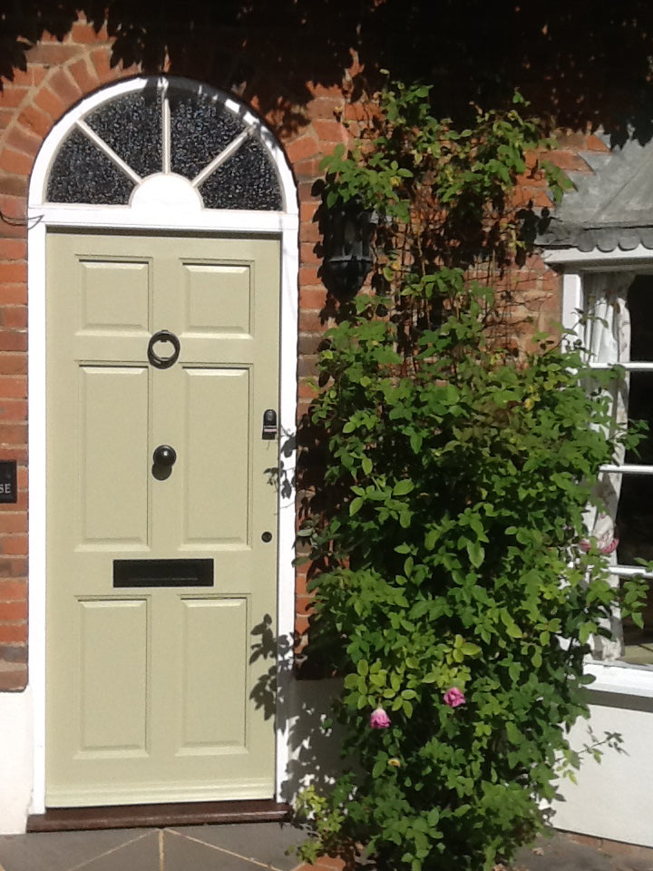 Smooth Black Front Door Hardware