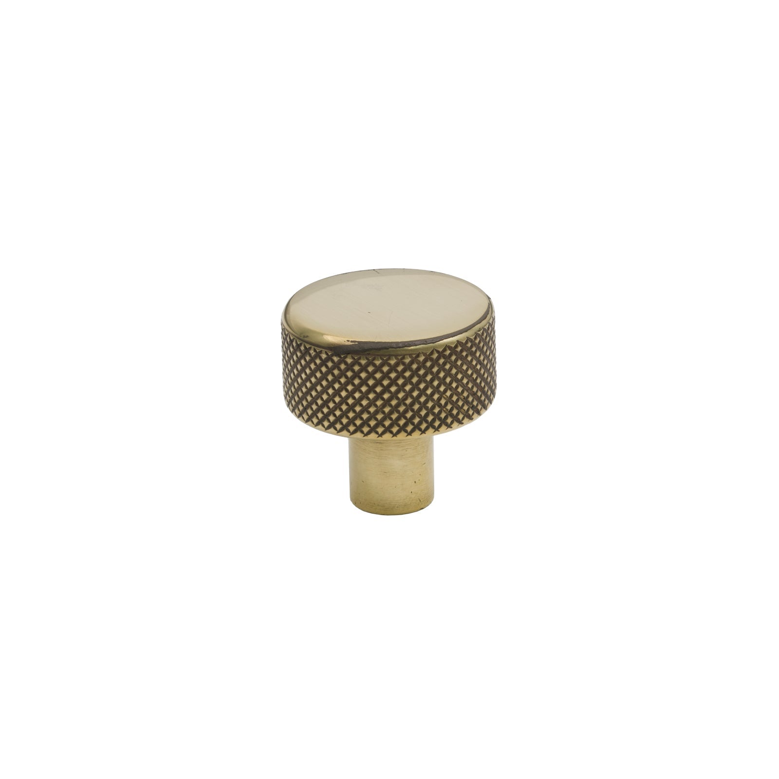 25mm Aged Brass Brompton Cabinet Knob - No Rose