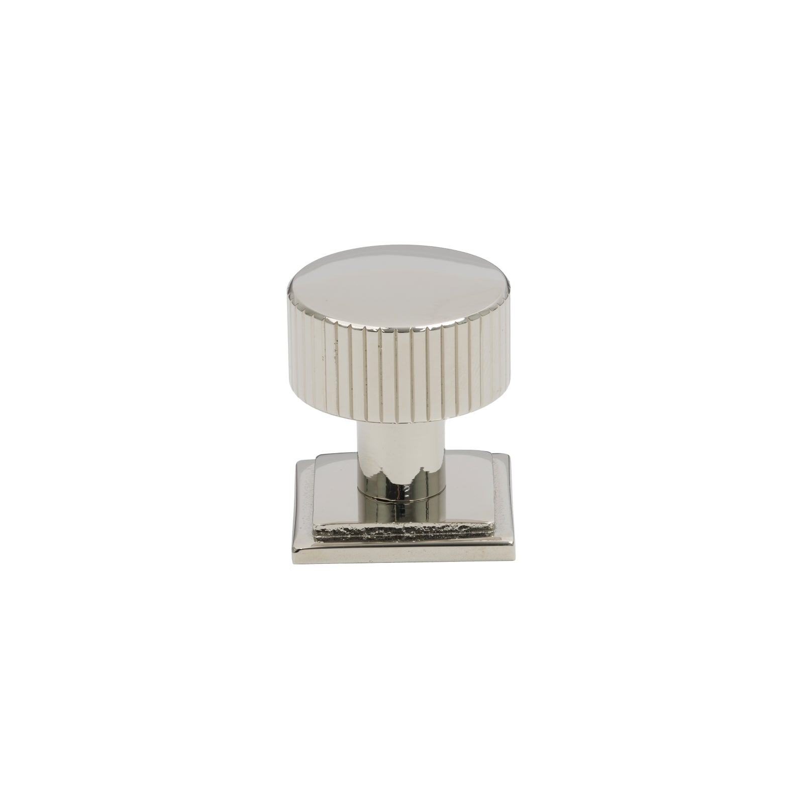 25mm Polished Nickel Judd Cabinet Knob - Square Rose