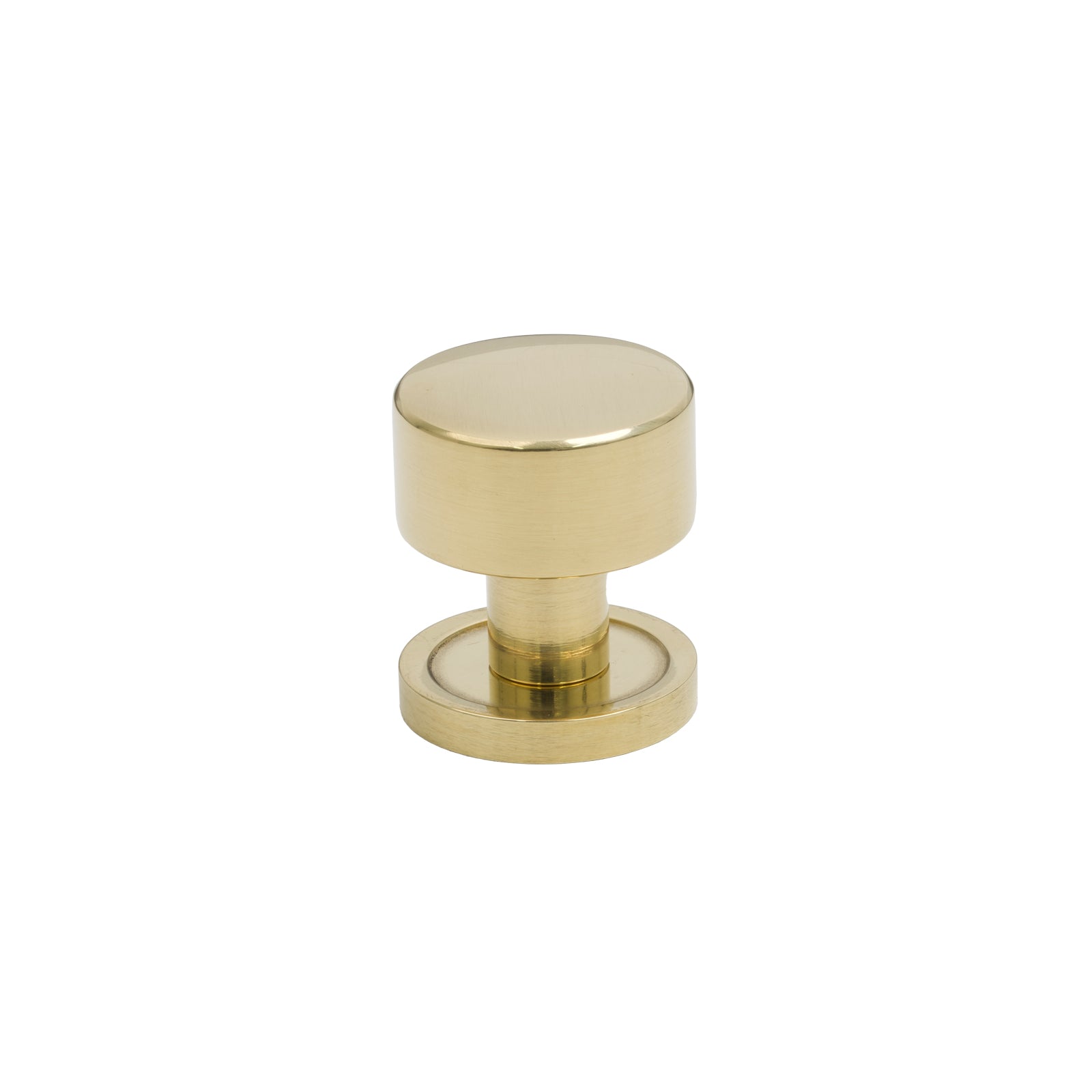 25mm Polished Brass Kelso Cabinet Knob - Round Rose