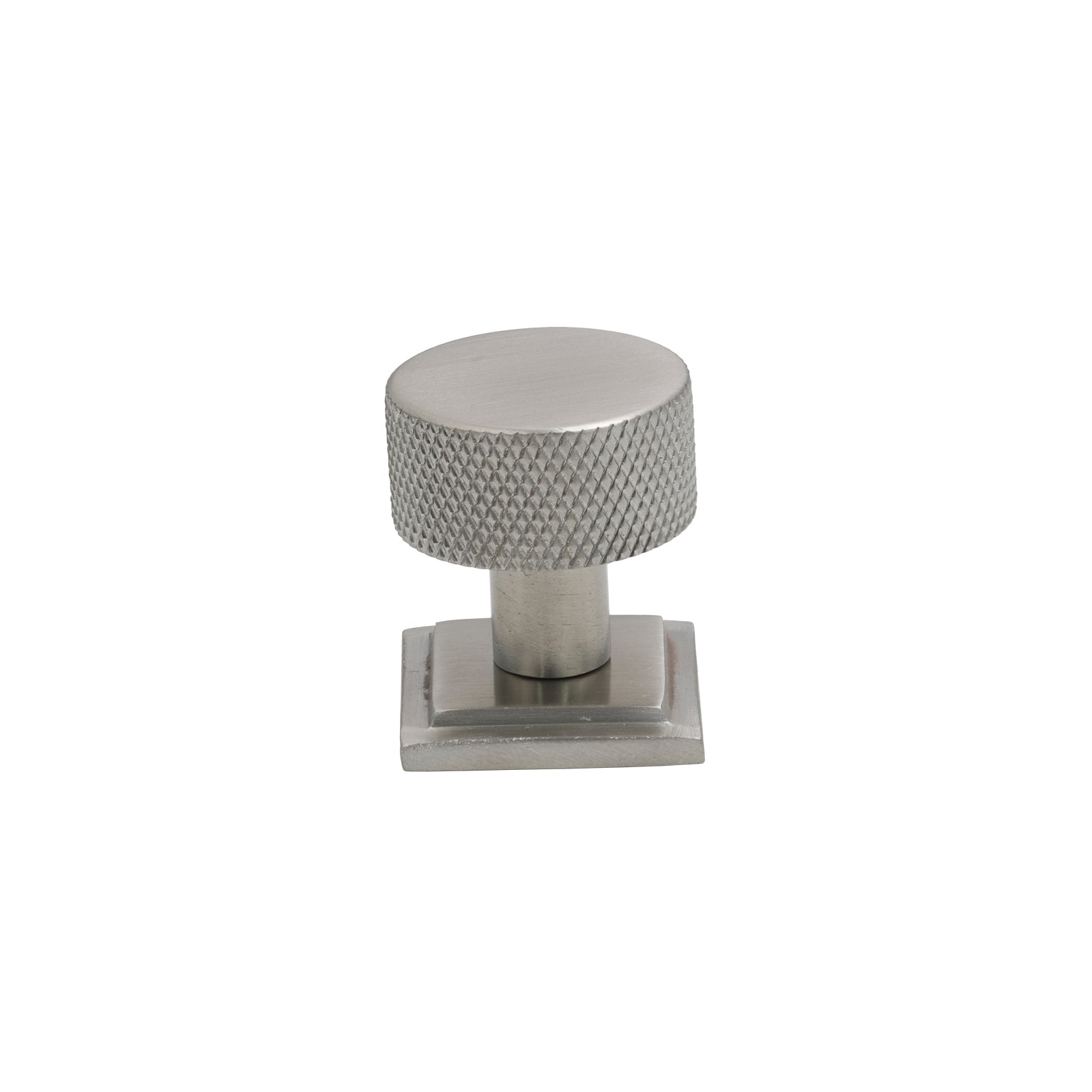 25mm Satin Marine Stainless Steel Brompton Cabinet Knob - Square Rose