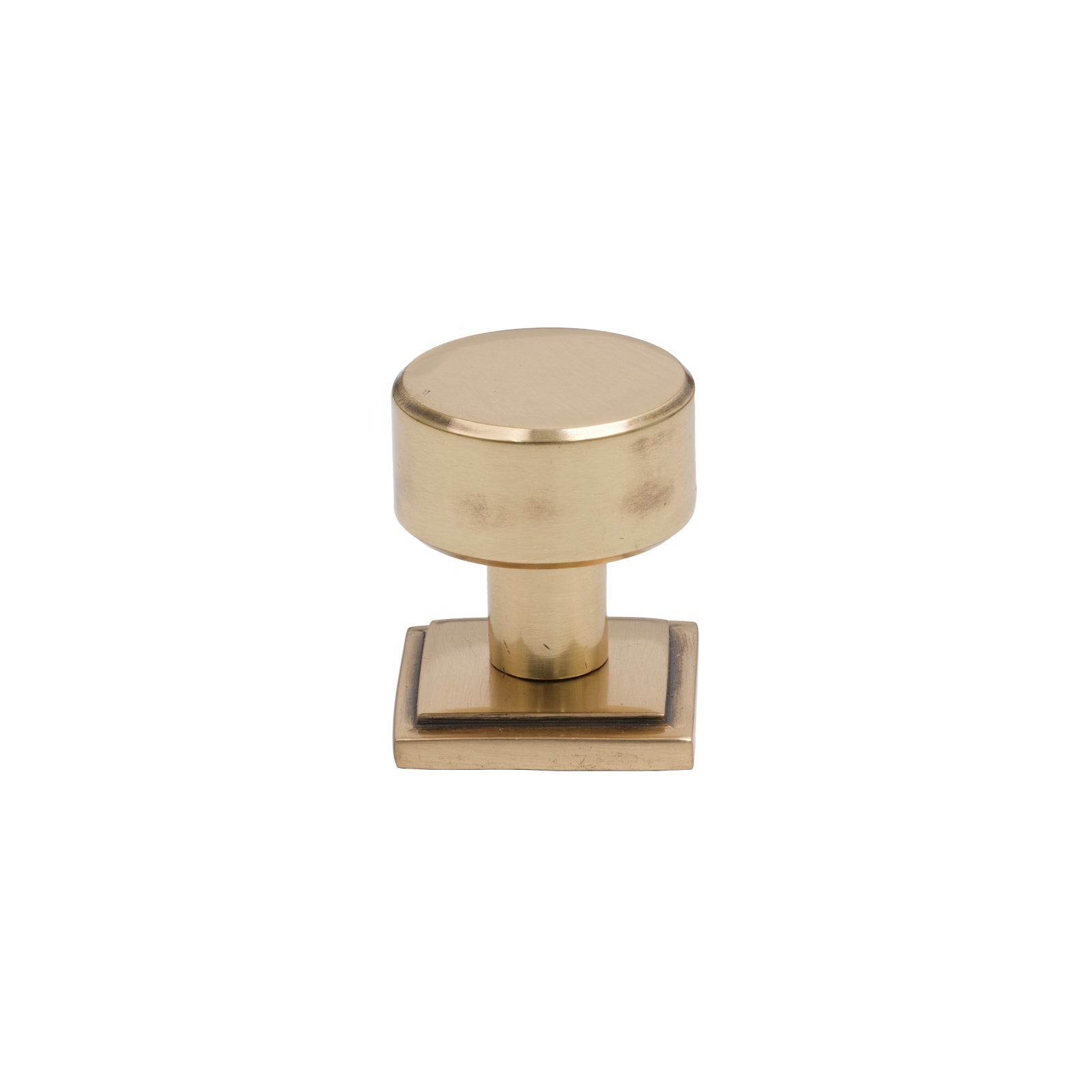 25mm Polished Bronze Kelso Cabinet Knob - Square Rose