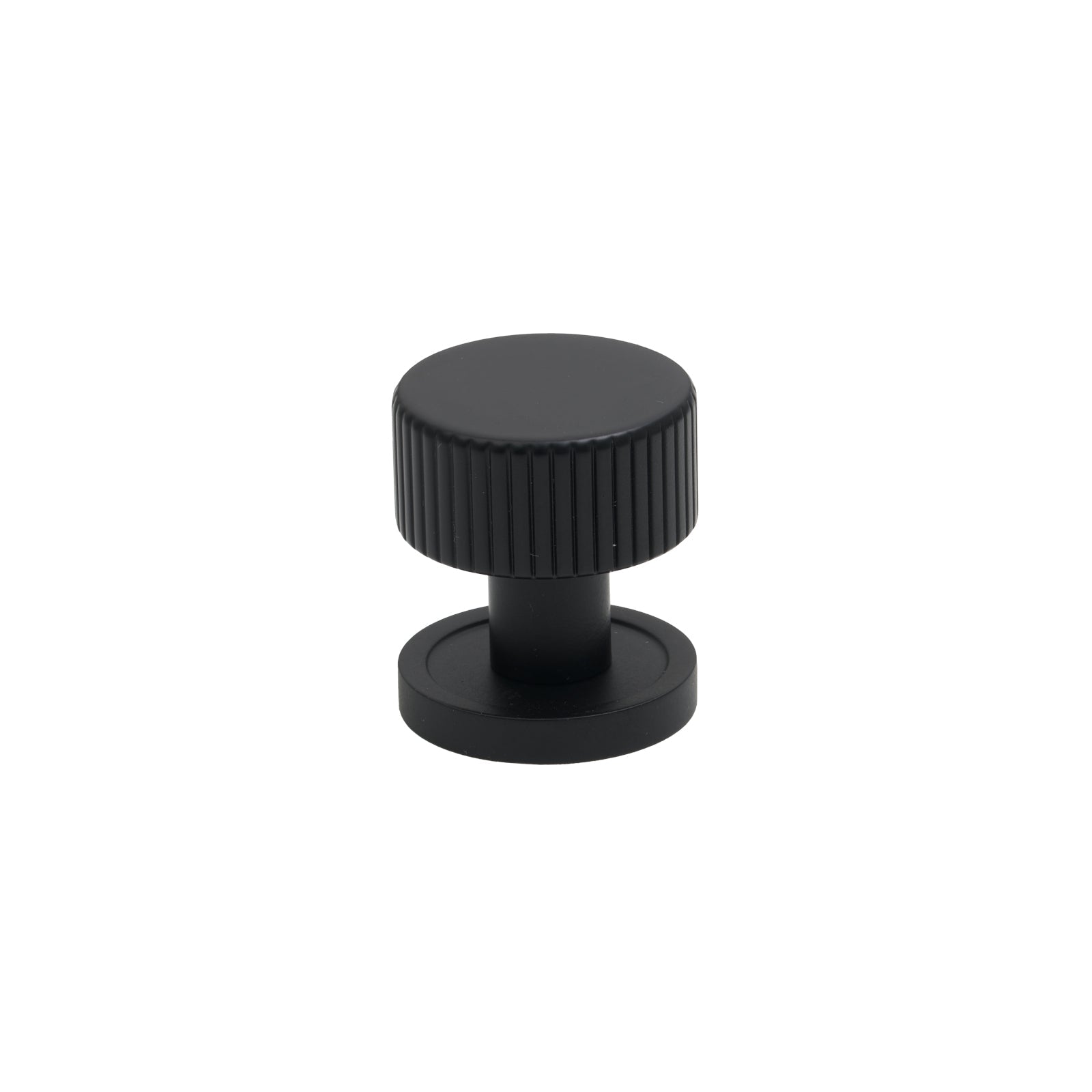 25mm Matt Black Judd Cabinet Knob - Round Rose