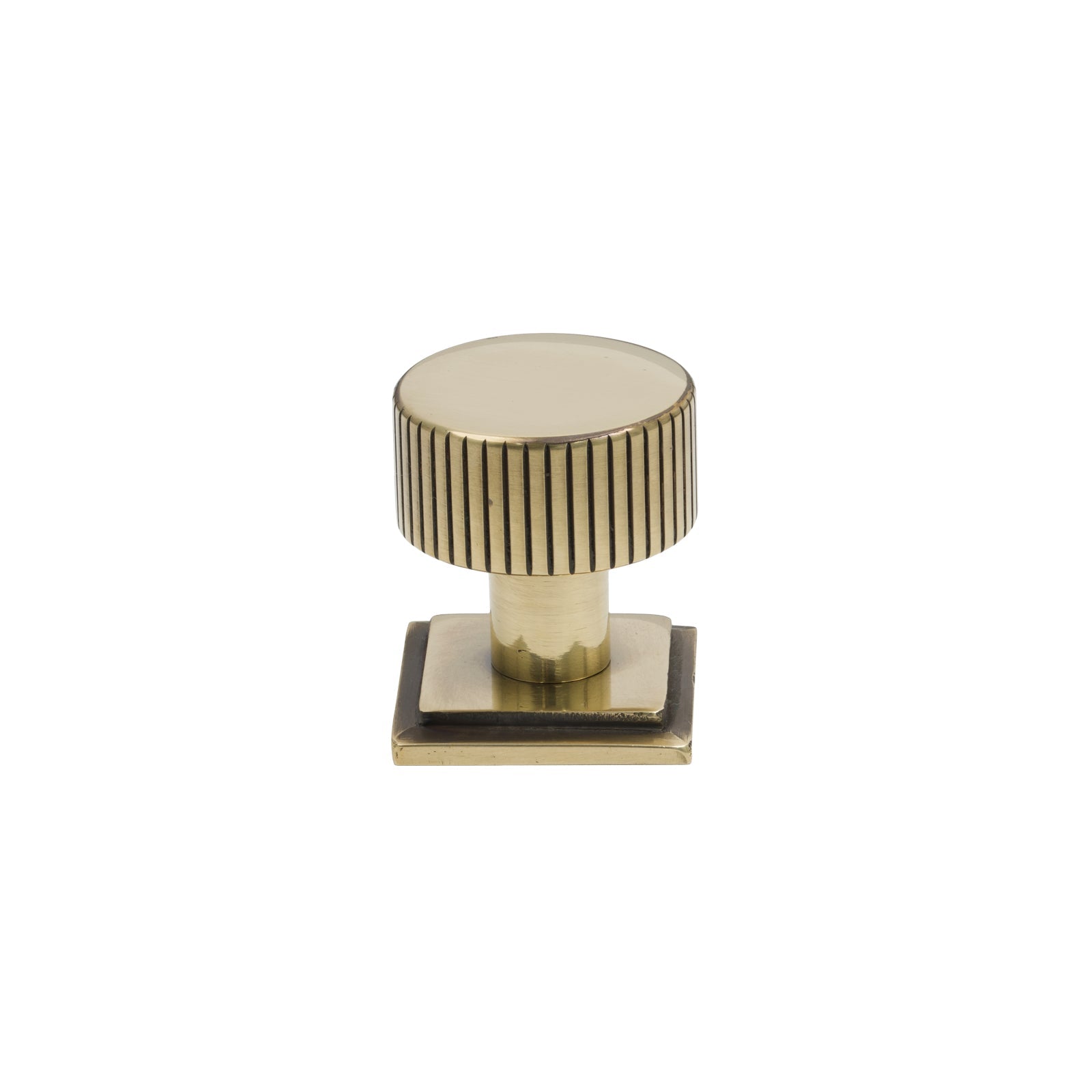 25mm Aged Brass Judd Cabinet Knob - Square Rose