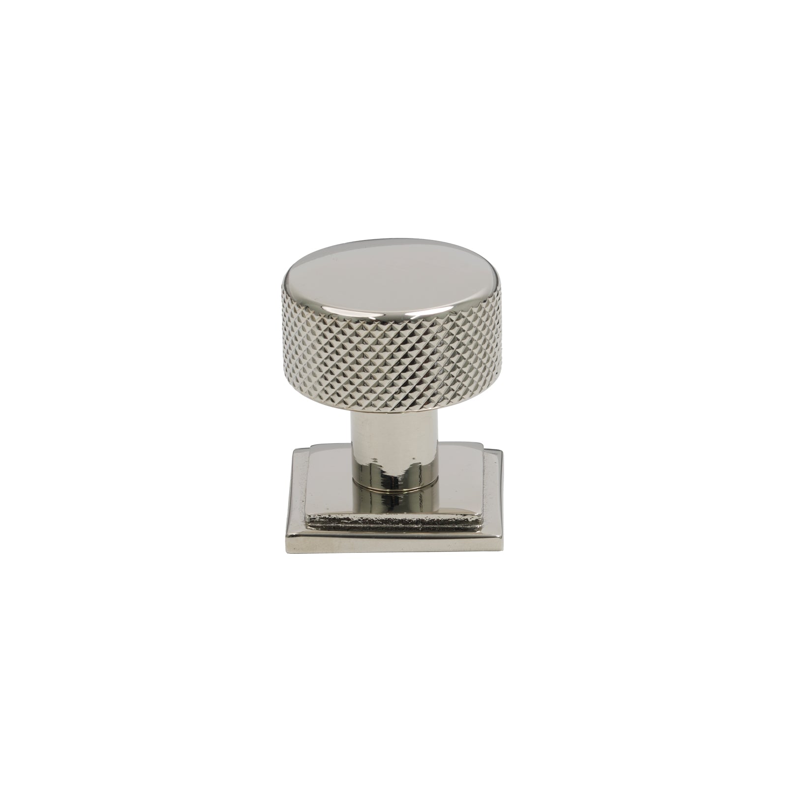 25mm Polished Nickel Brompton Cabinet Knob - Square Rose