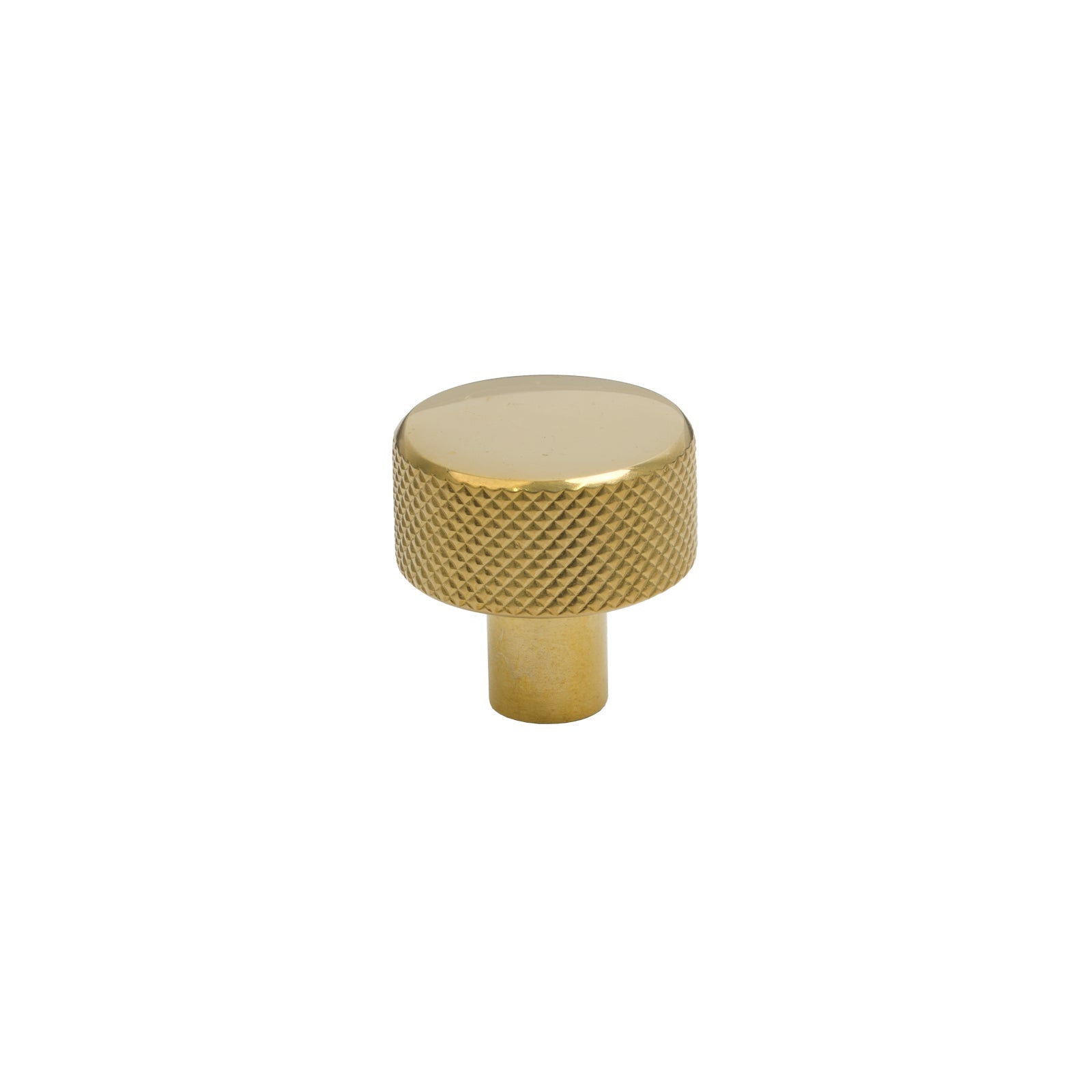 25mm Polished Brass Brompton Cabinet Knob - No Rose