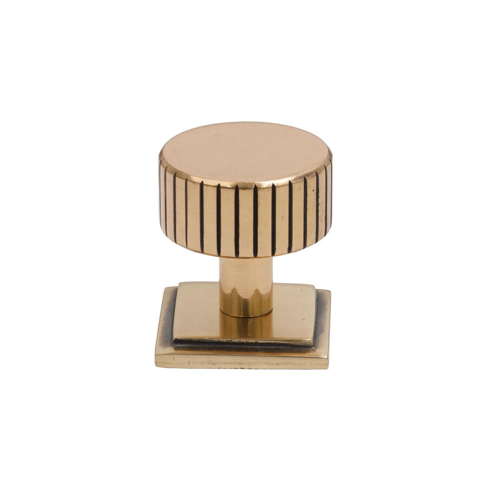 32mm Polished Bronze Judd Cabinet Knob - Square Rose