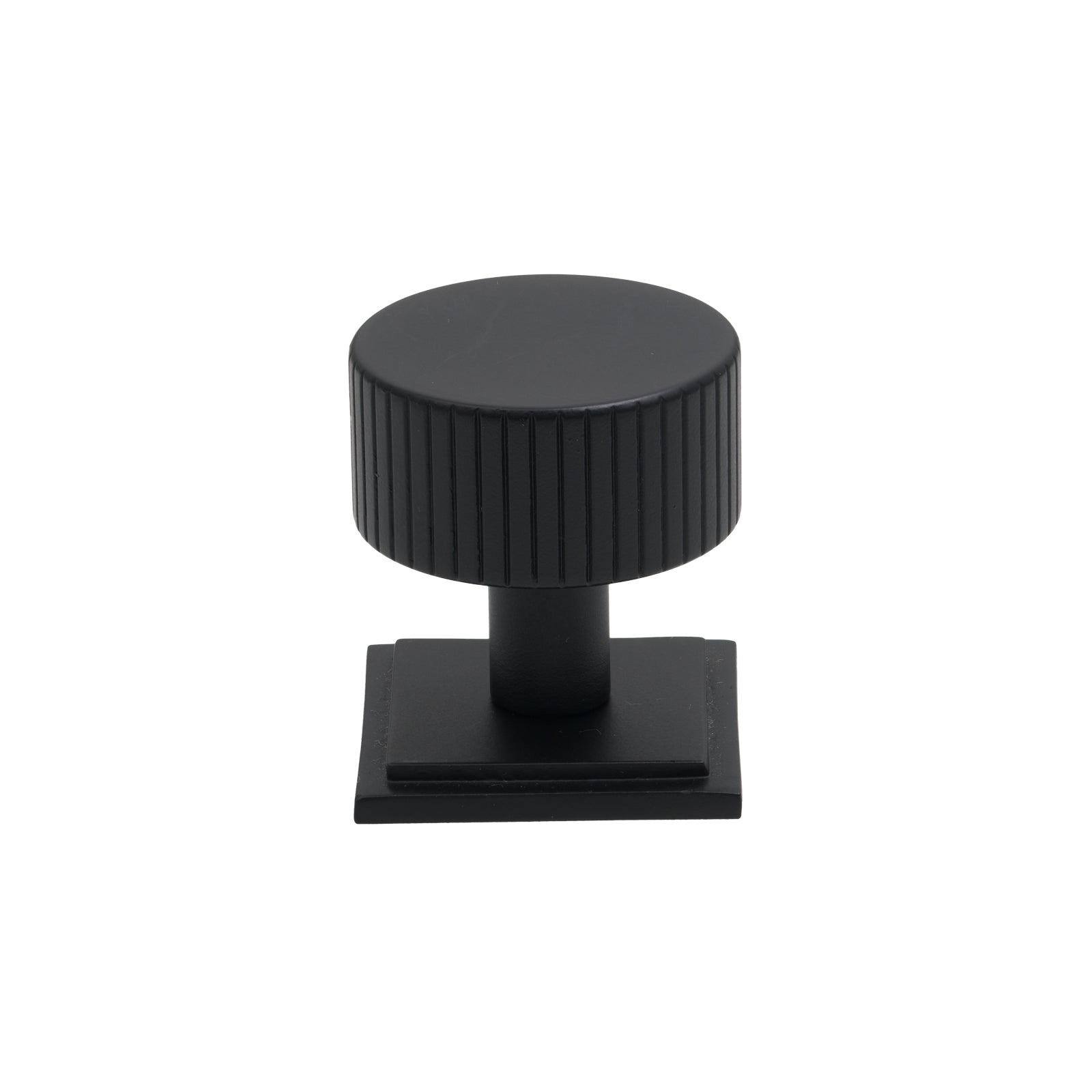 32mm Matt Black Judd Cabinet Knob - Square Rose