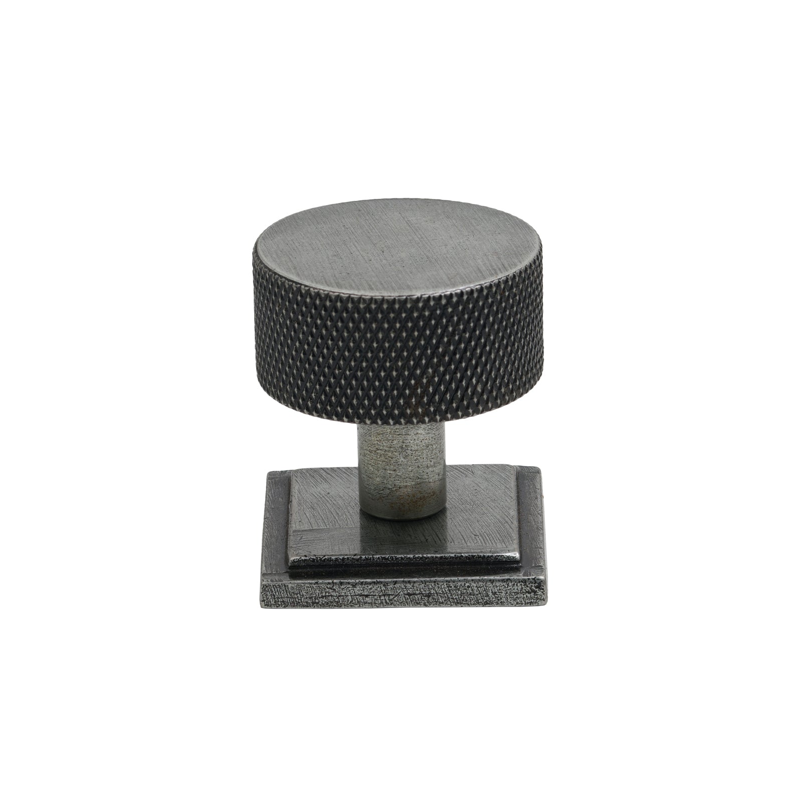 32mm Pewter Brompton Cabinet Knob - Square Rose