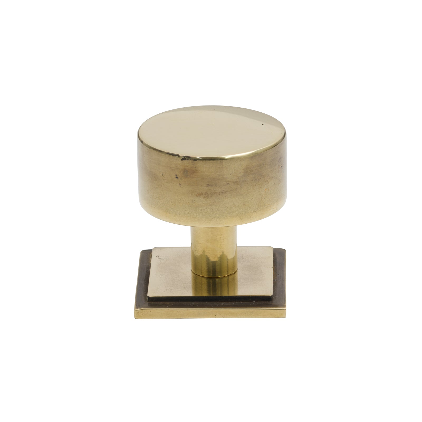 32mm Aged Brass Kelso Cabinet Knob - Square Rose