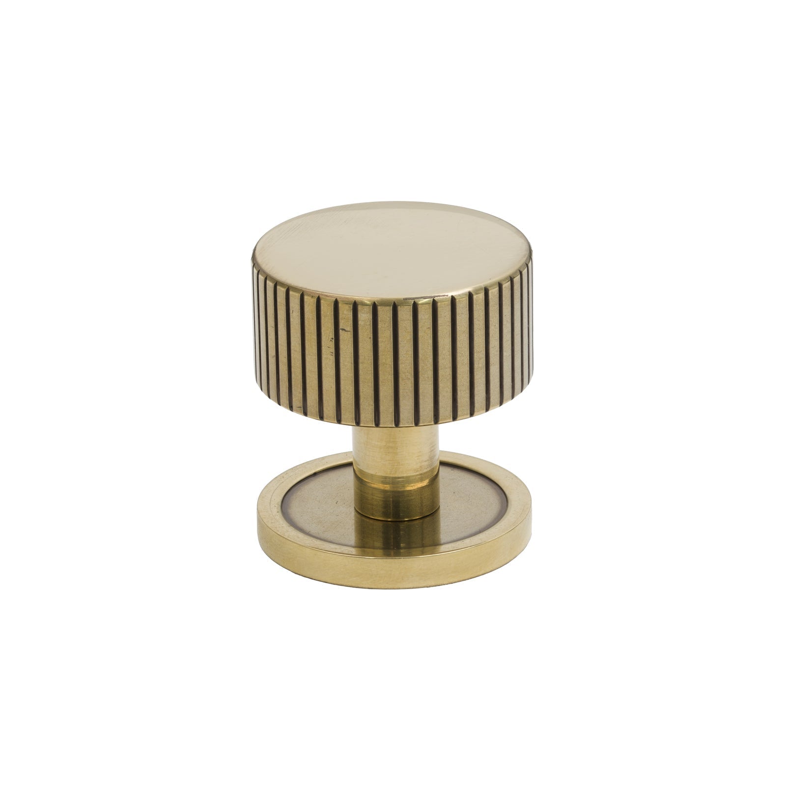 32mm Aged Brass Judd Cabinet Knob - Round Rose