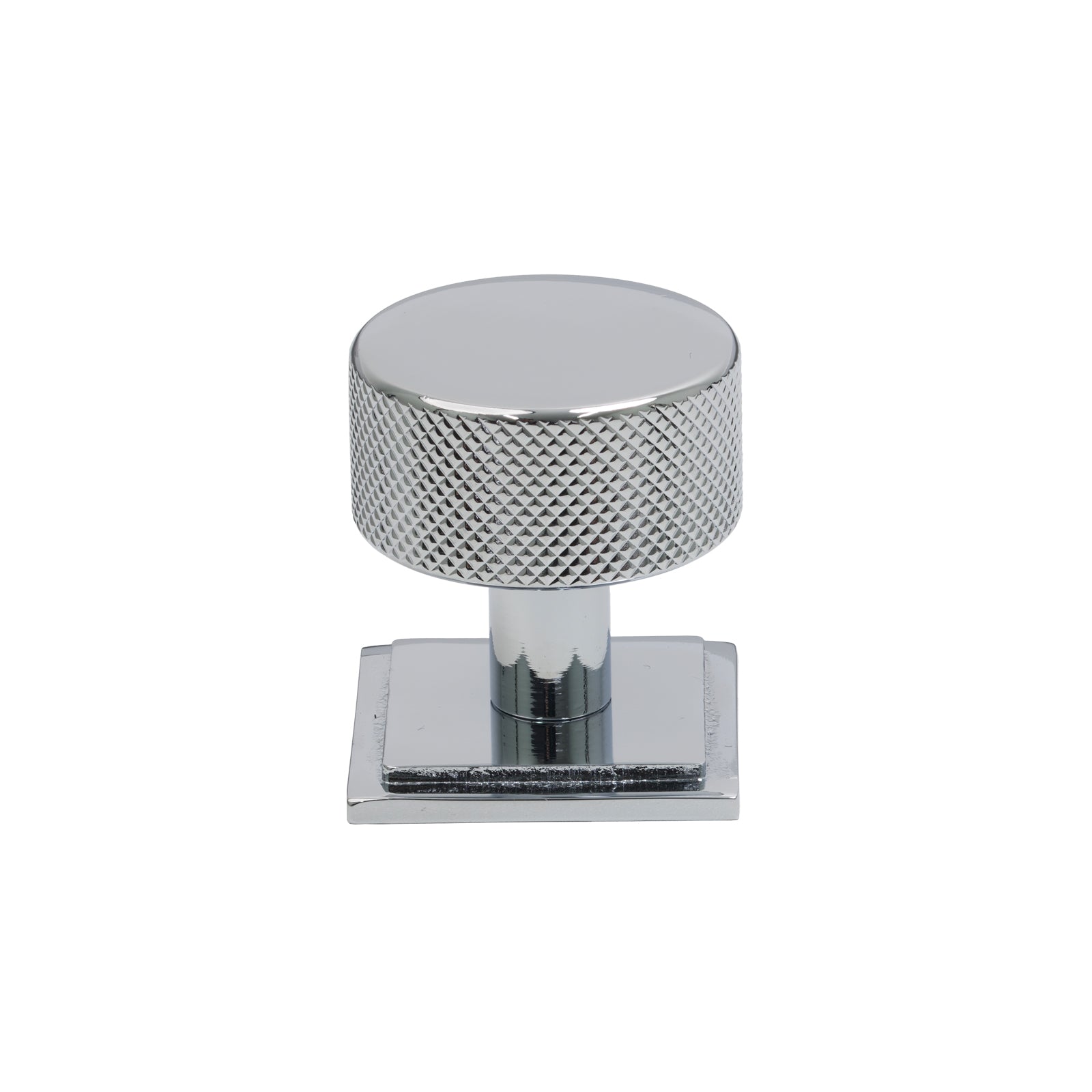 32mm Polished Chrome Brompton Cabinet Knob - Square Rose