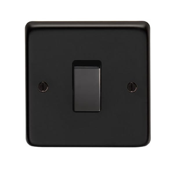 SHOW Image of Single 10 Amp Switch with Matt Black finish