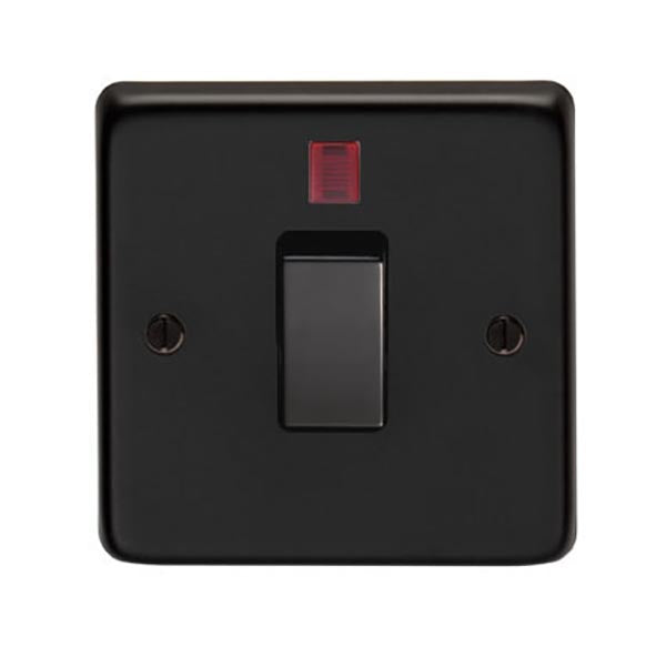 SHOW Image of Single Switch + Neon with Matt Black finish