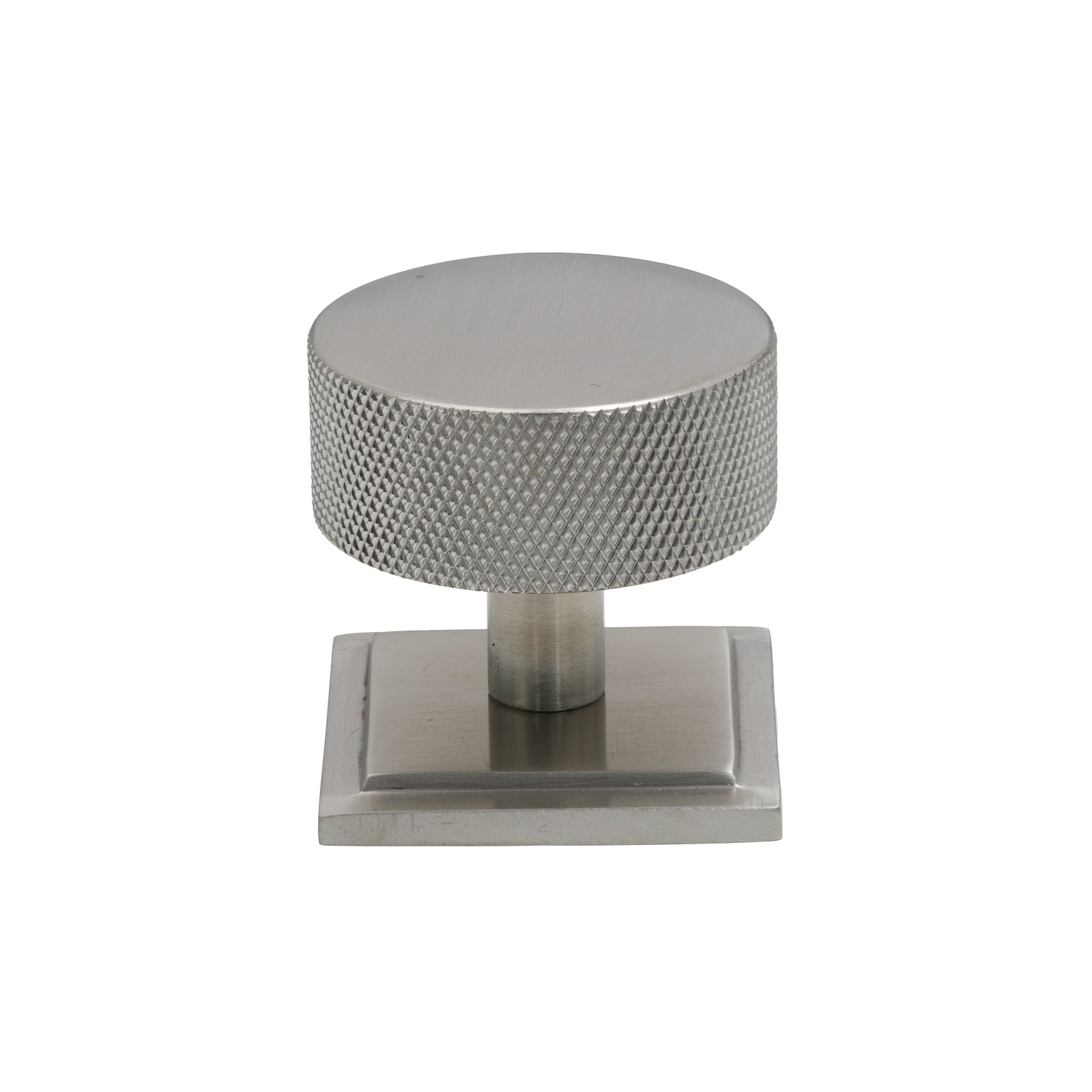 38mm Satin Marine Stainless Steel Brompton Cabinet Knob - Square Rose