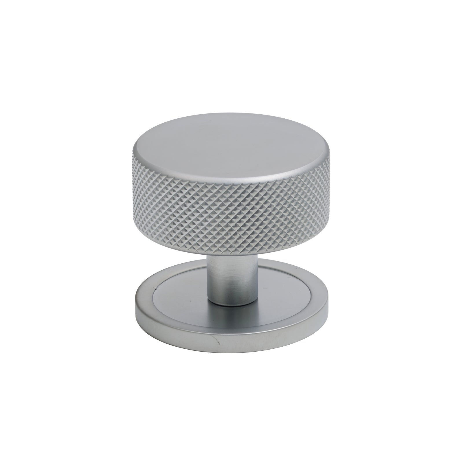 38mm Satin Chrome Brompton Cabinet Knob - Round Rose