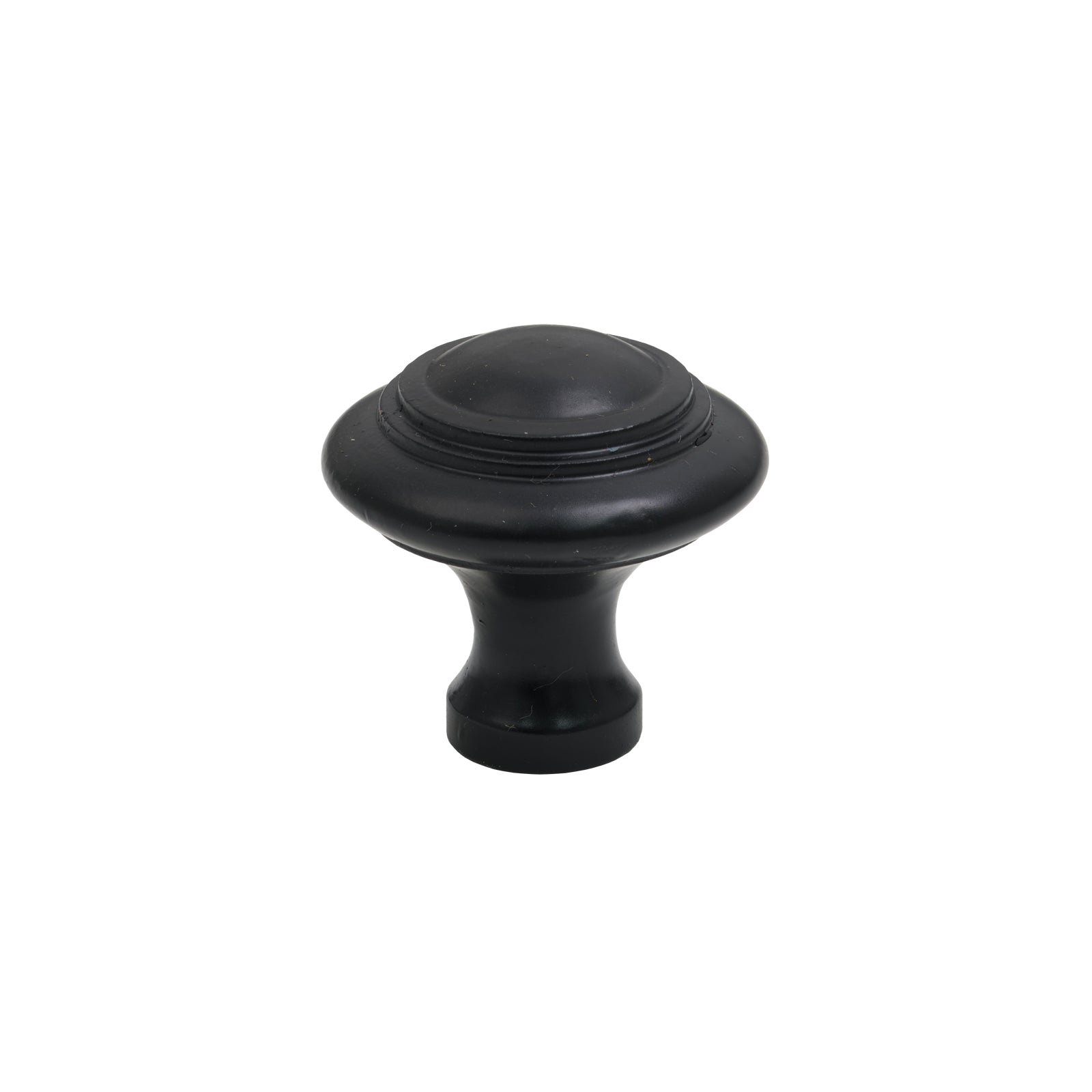 38mm Black Ringed Cabinet Knob