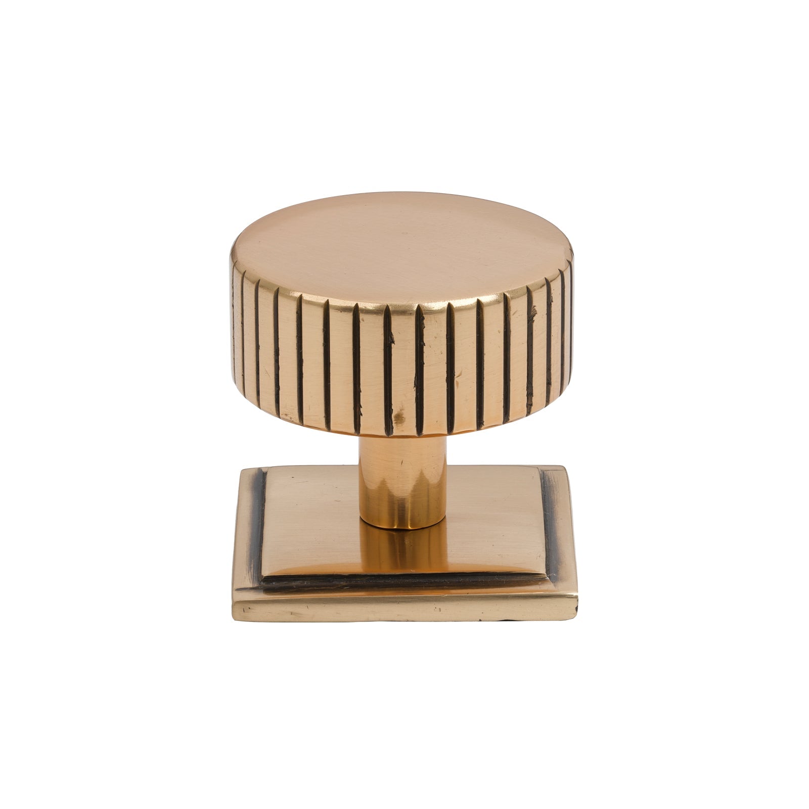 38mm Polished Bronze Judd Cabinet Knob - Square Rose