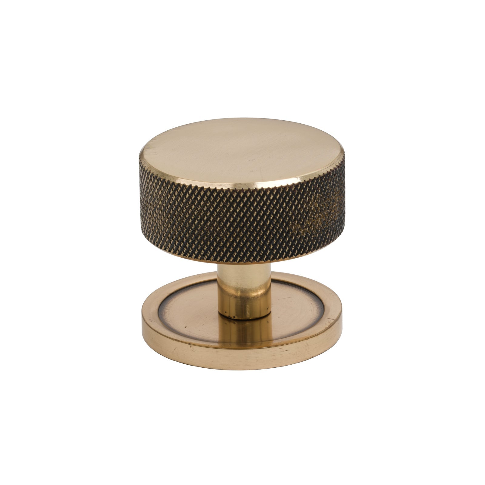 38mm Polished Bronze Brompton Cabinet Knob - Round Rose