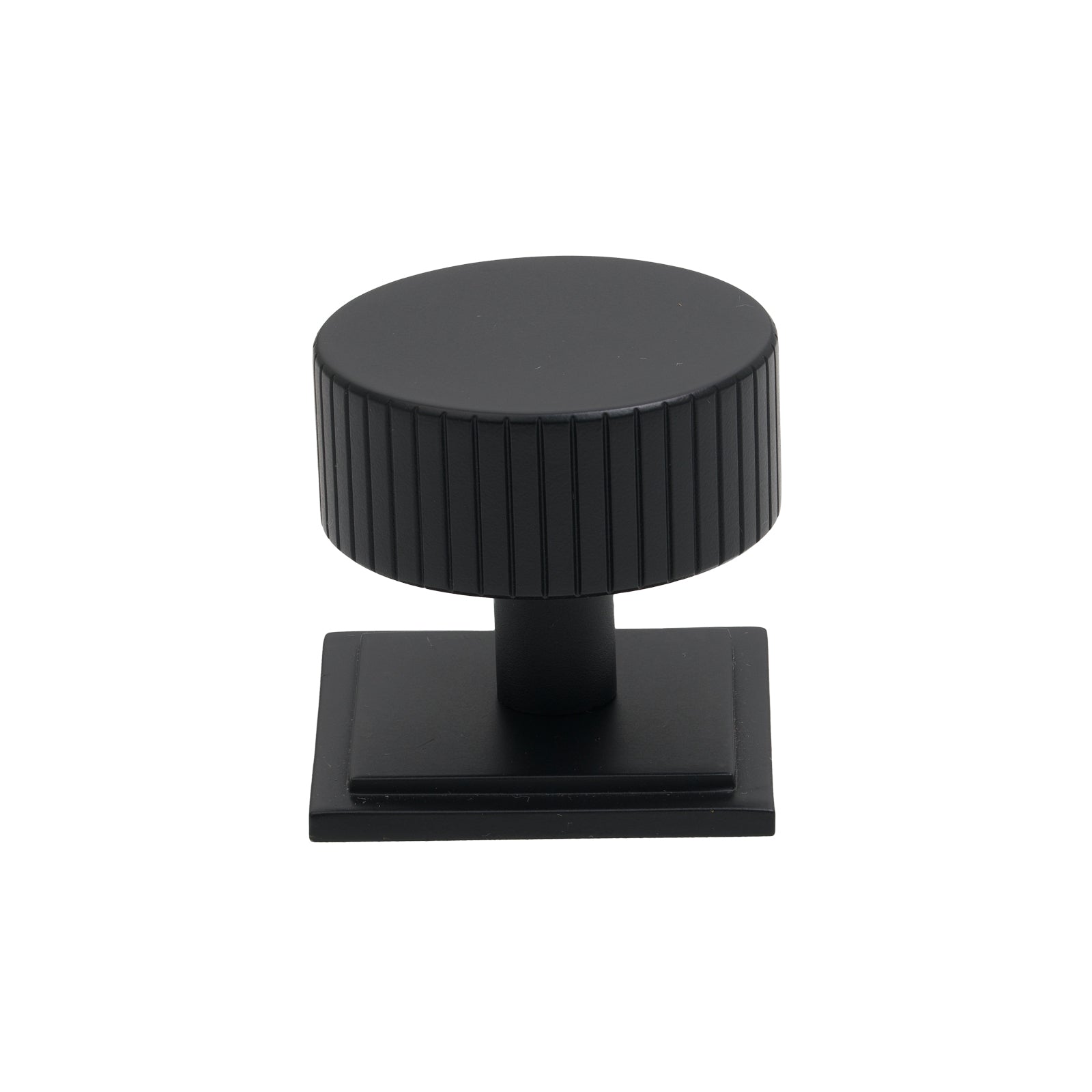 38mm Matt Black Judd Cabinet Knob - Square Rose