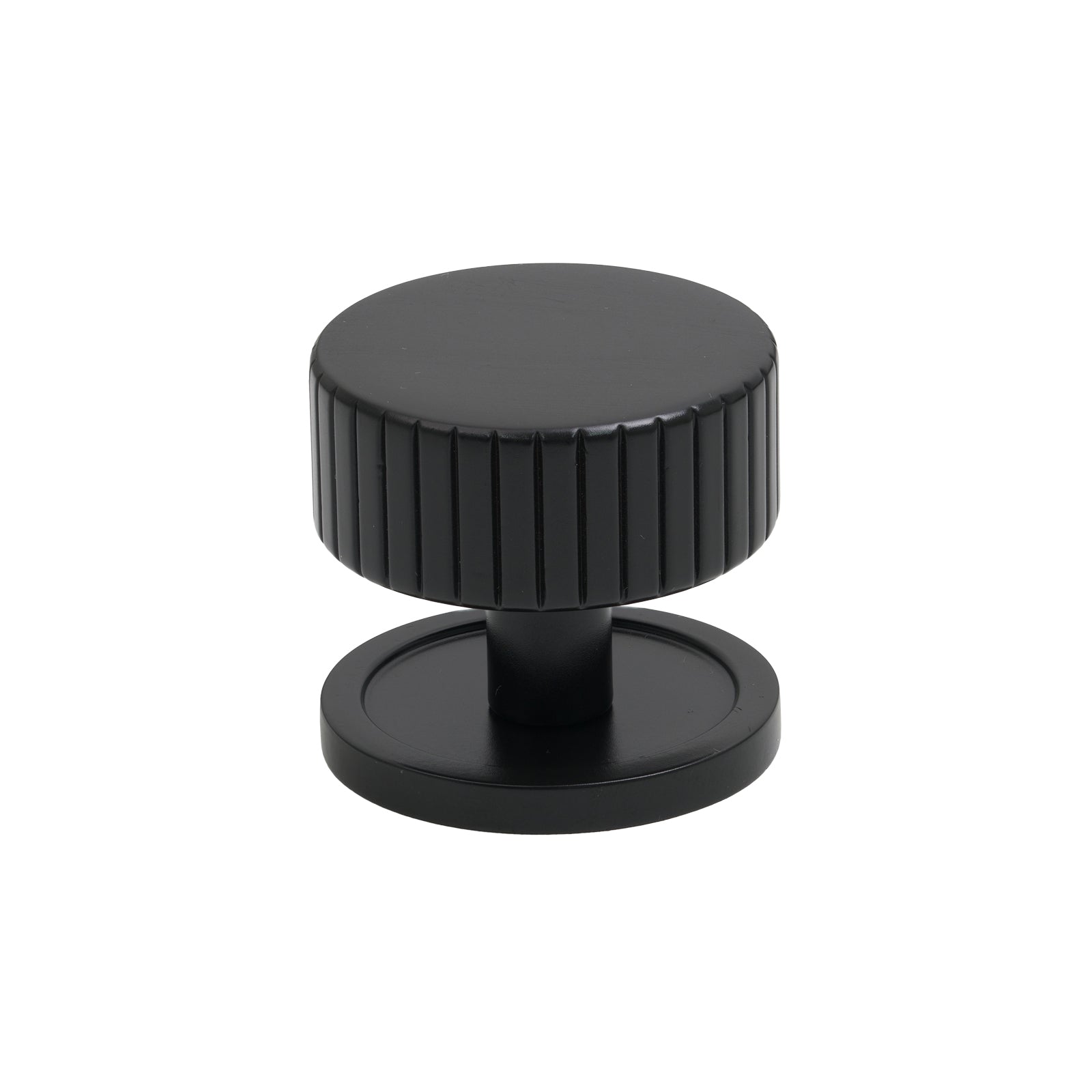 38mm Matt Black Judd Cabinet Knob - Round Rose