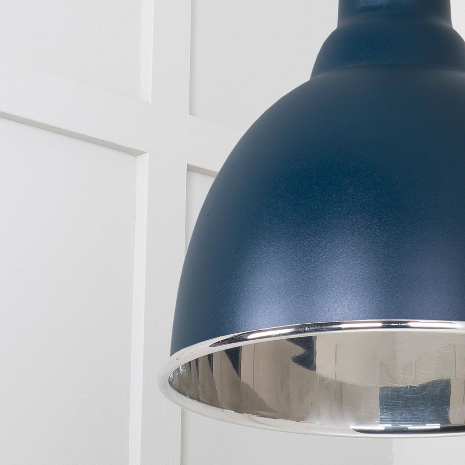 SHOW Close Up image of Brindley Ceiling Light in Dusk In Hammered Nickel