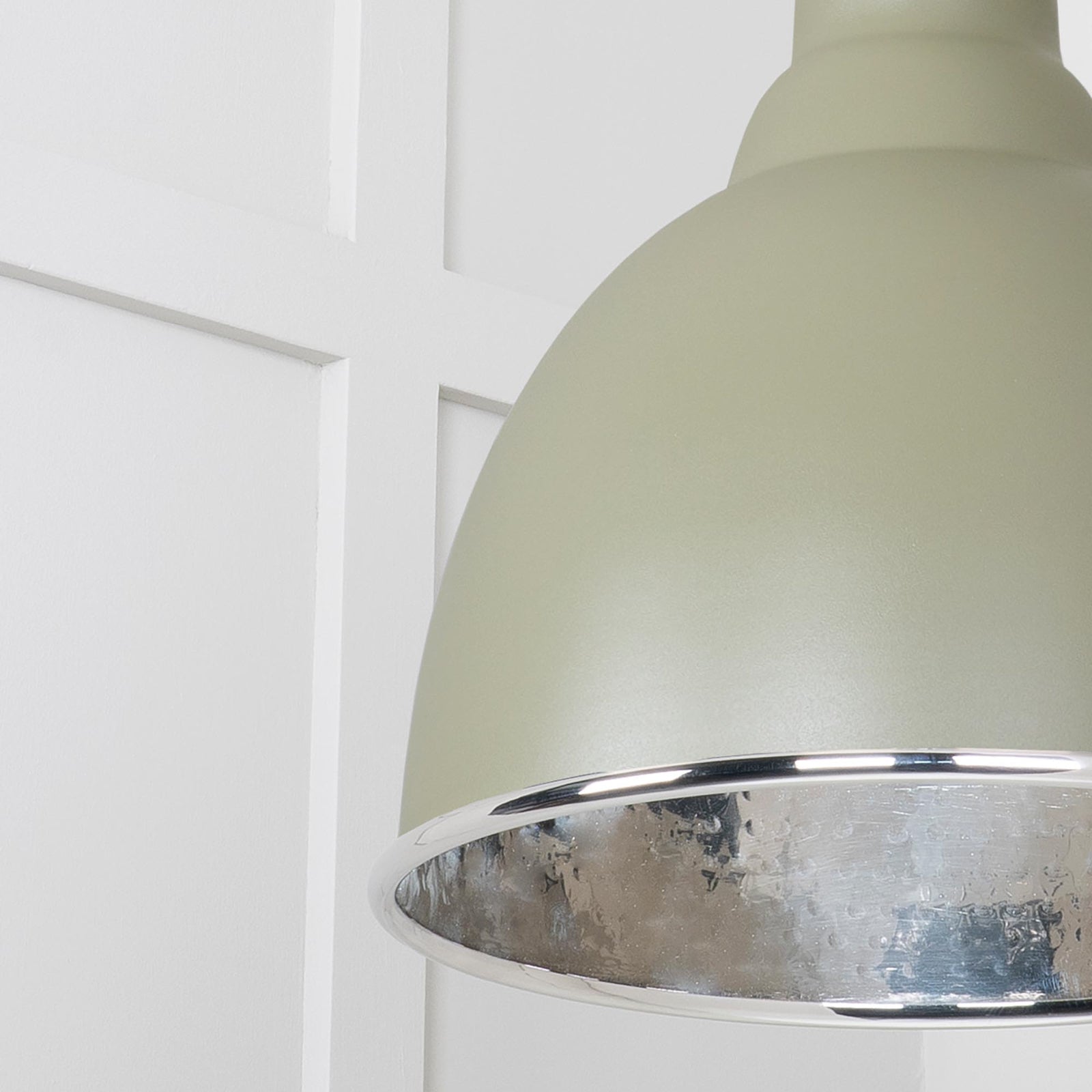 SHOW Close Up image of Brindley Ceiling Light in Tump In Smooth Nickel