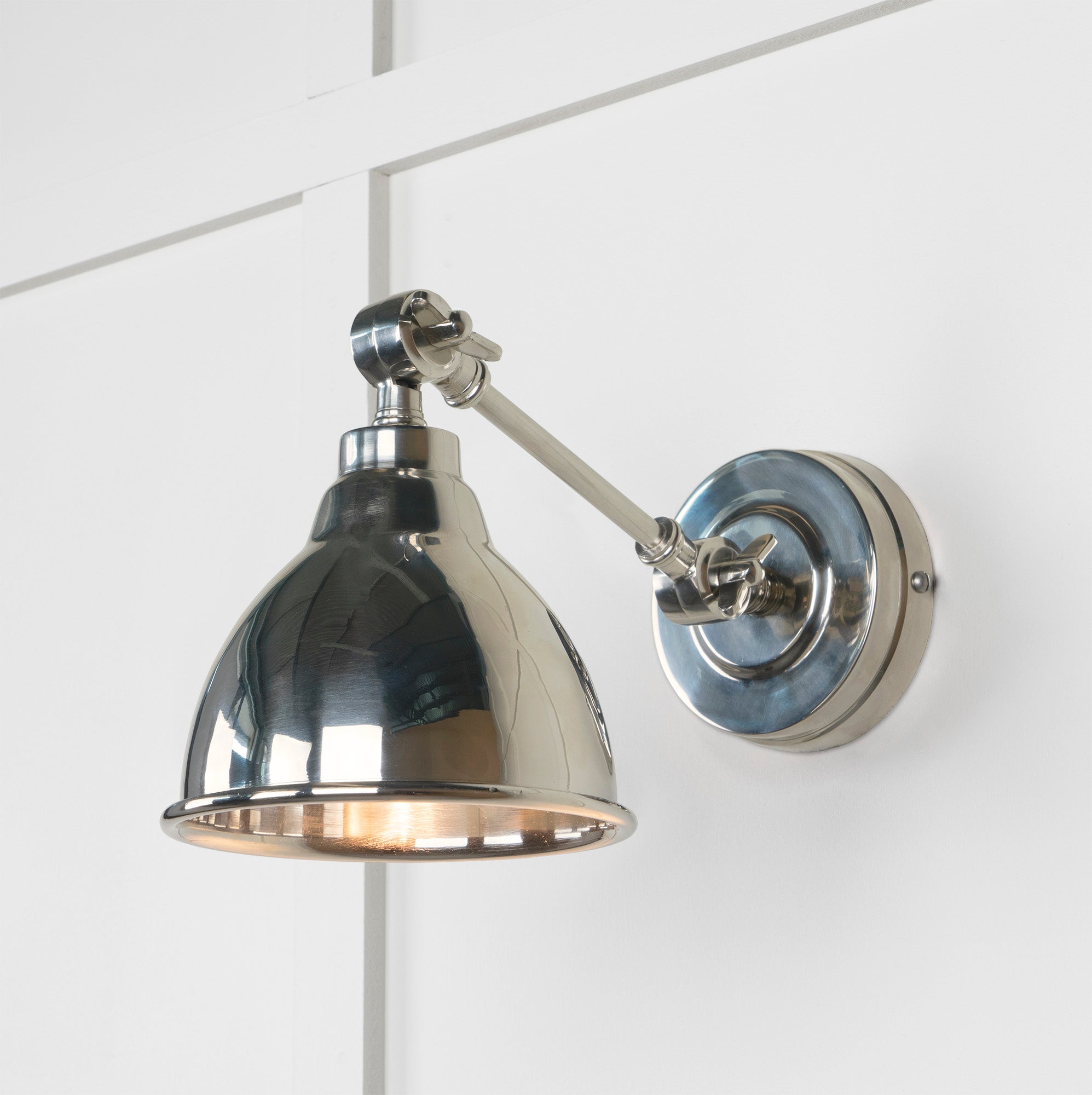 Image of Brindley Wall Light in Nickel