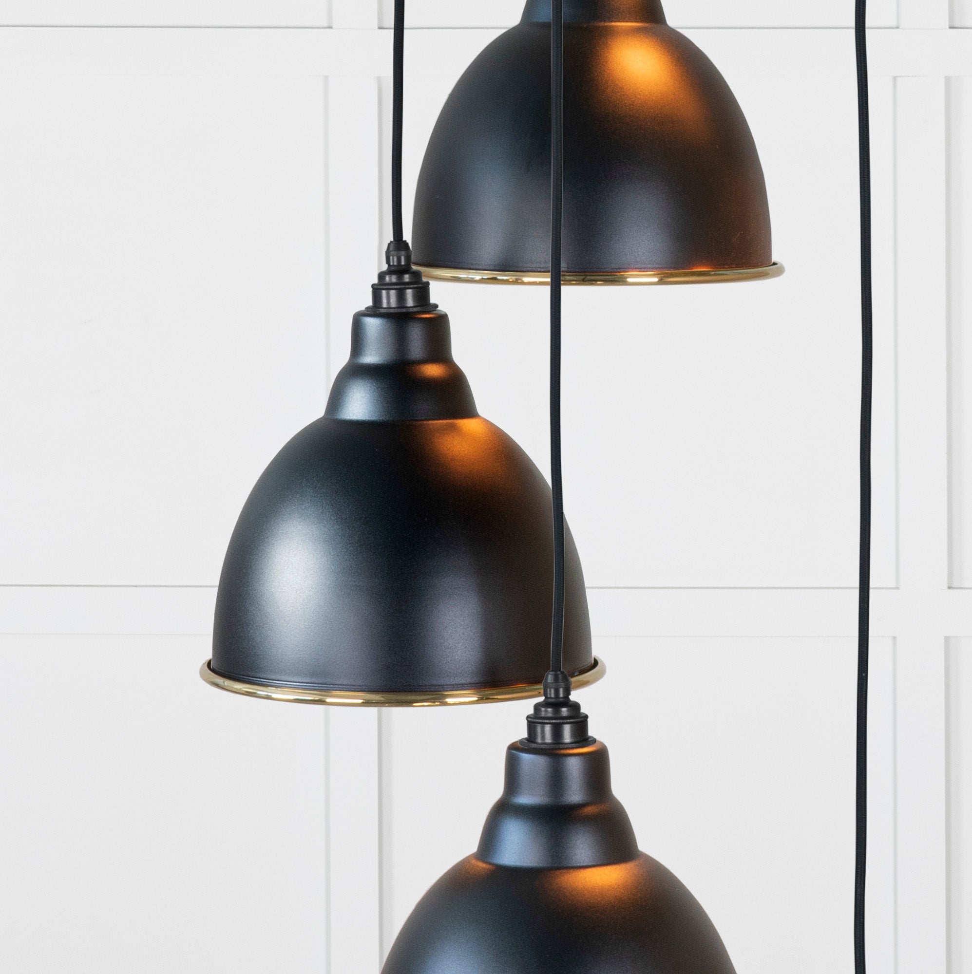 SHOW Close Up Image Of Brindley Cluster Light in Elan Black