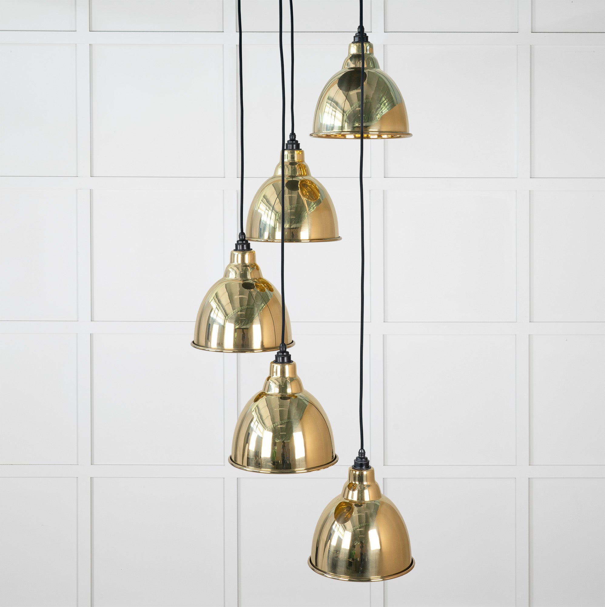 Image Of Brindley Cluster Light in Brass