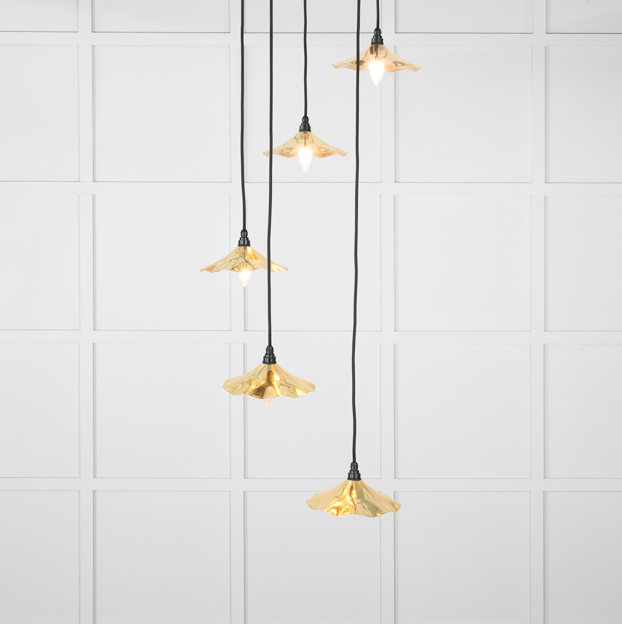 Image of Flora Cluster Light in Brass