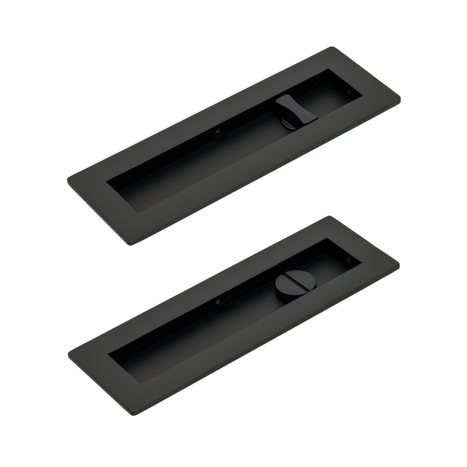 Plain Rectangular Flush Pull - Privacy Set