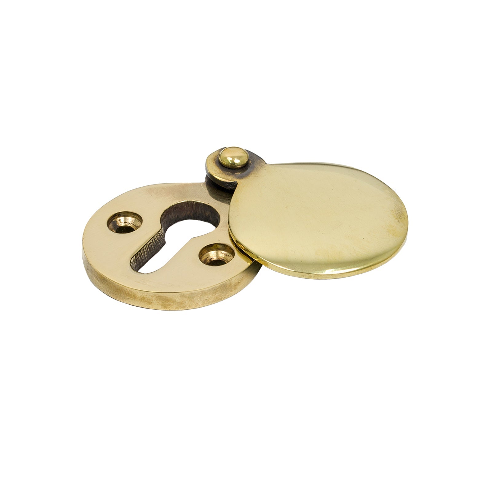 Aged Brass Round Covered Escutcheon