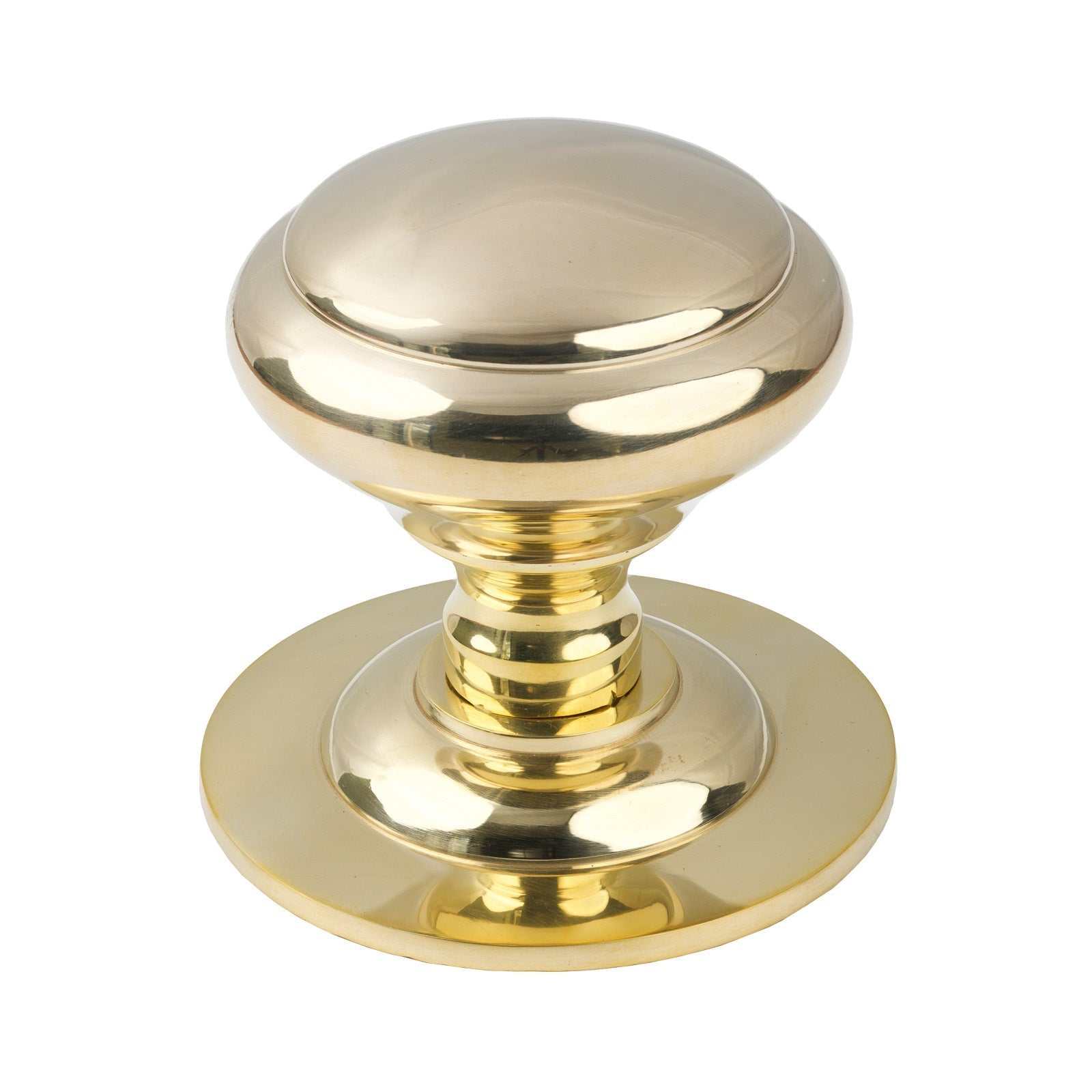 Polished Brass Round Centre Door Knob