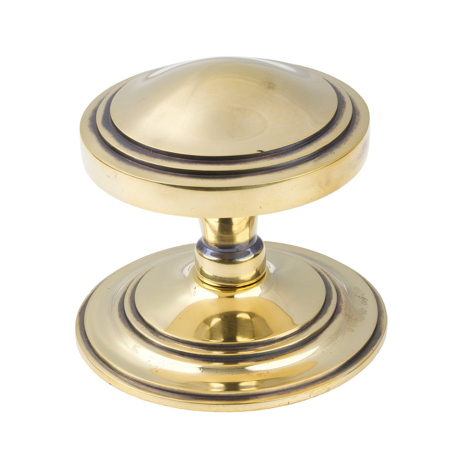 Aged Brass Art Deco Centre Door Knob