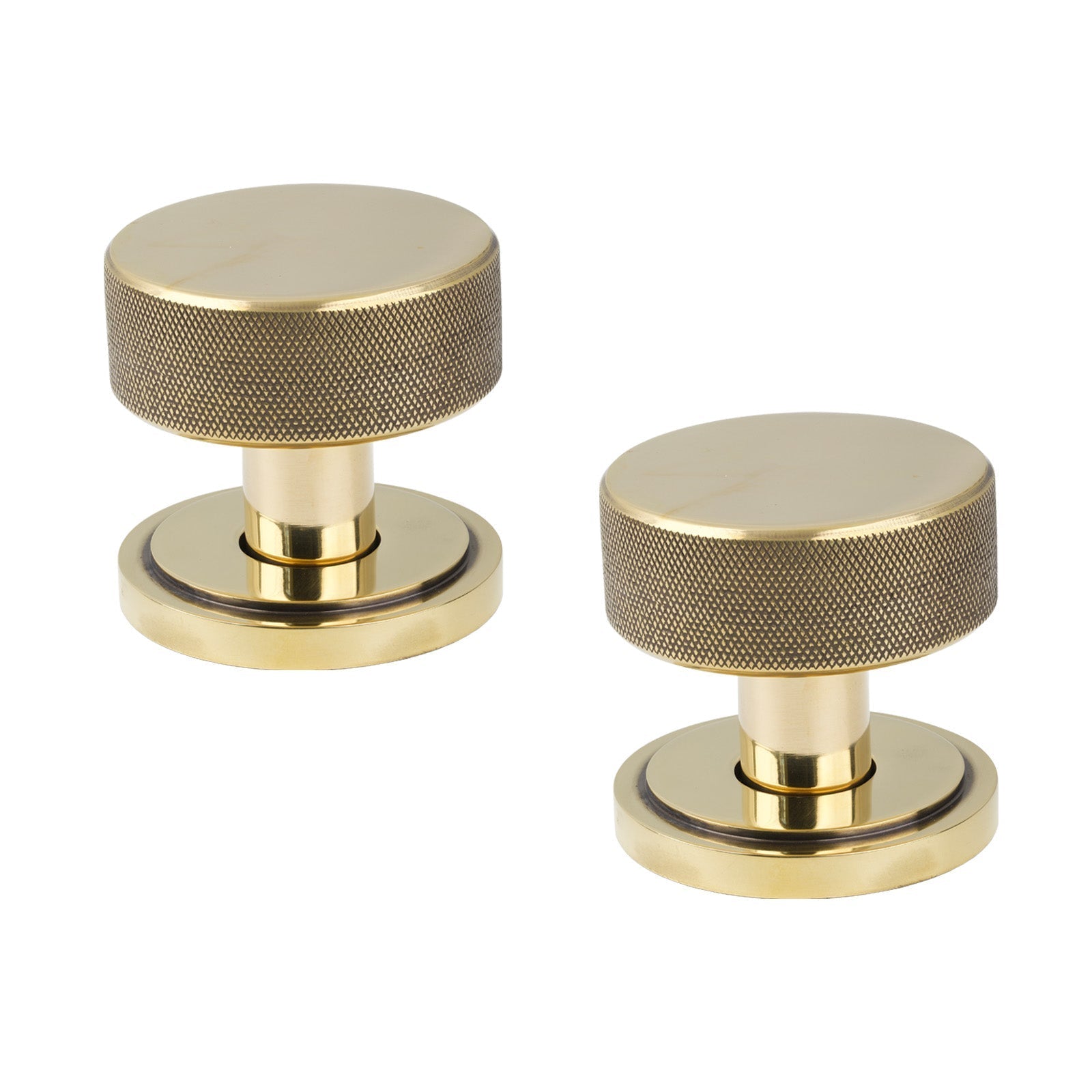 Aged Brass Art Deco Brompton Mortice Knobs