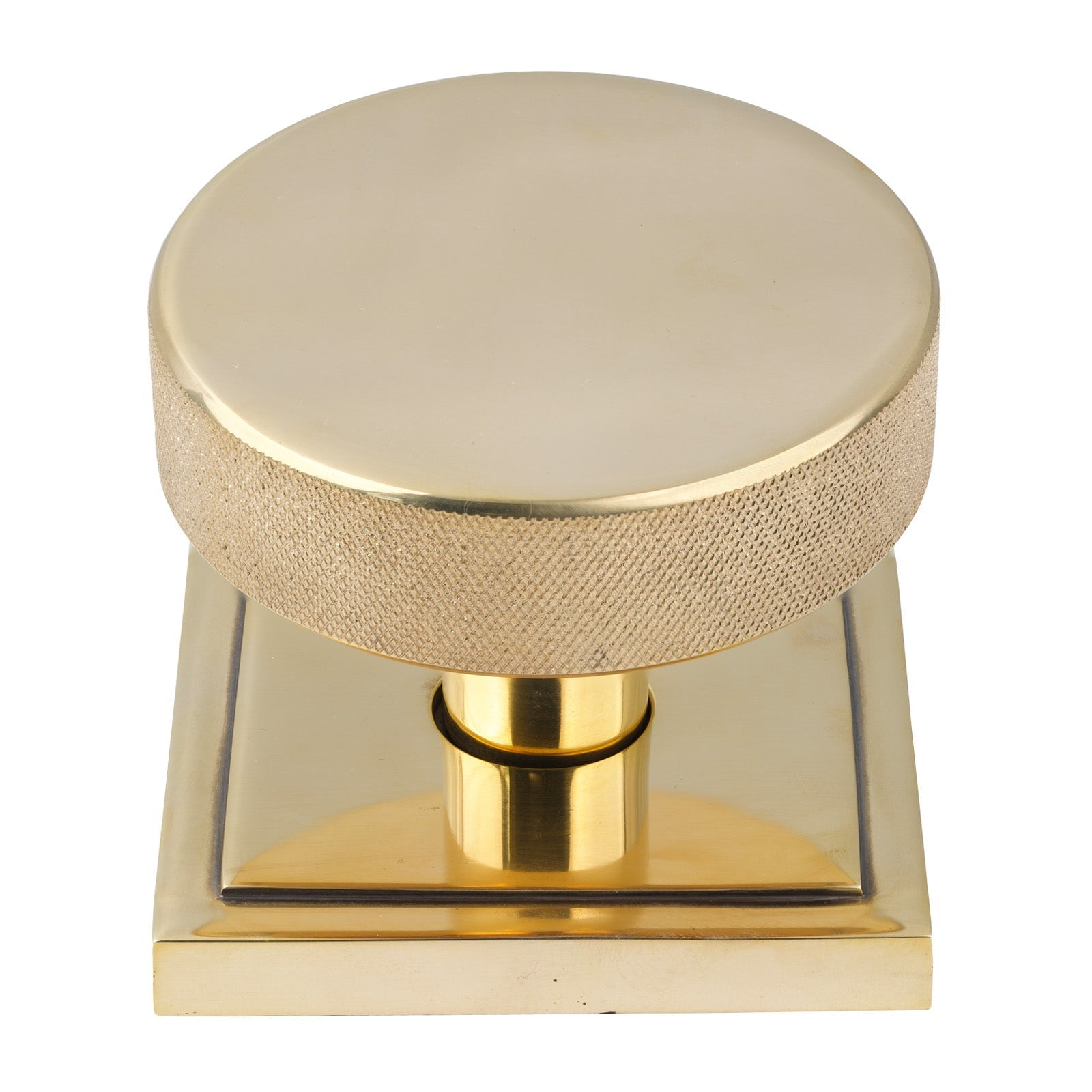 Aged Brass Square Brompton Centre Door Knob