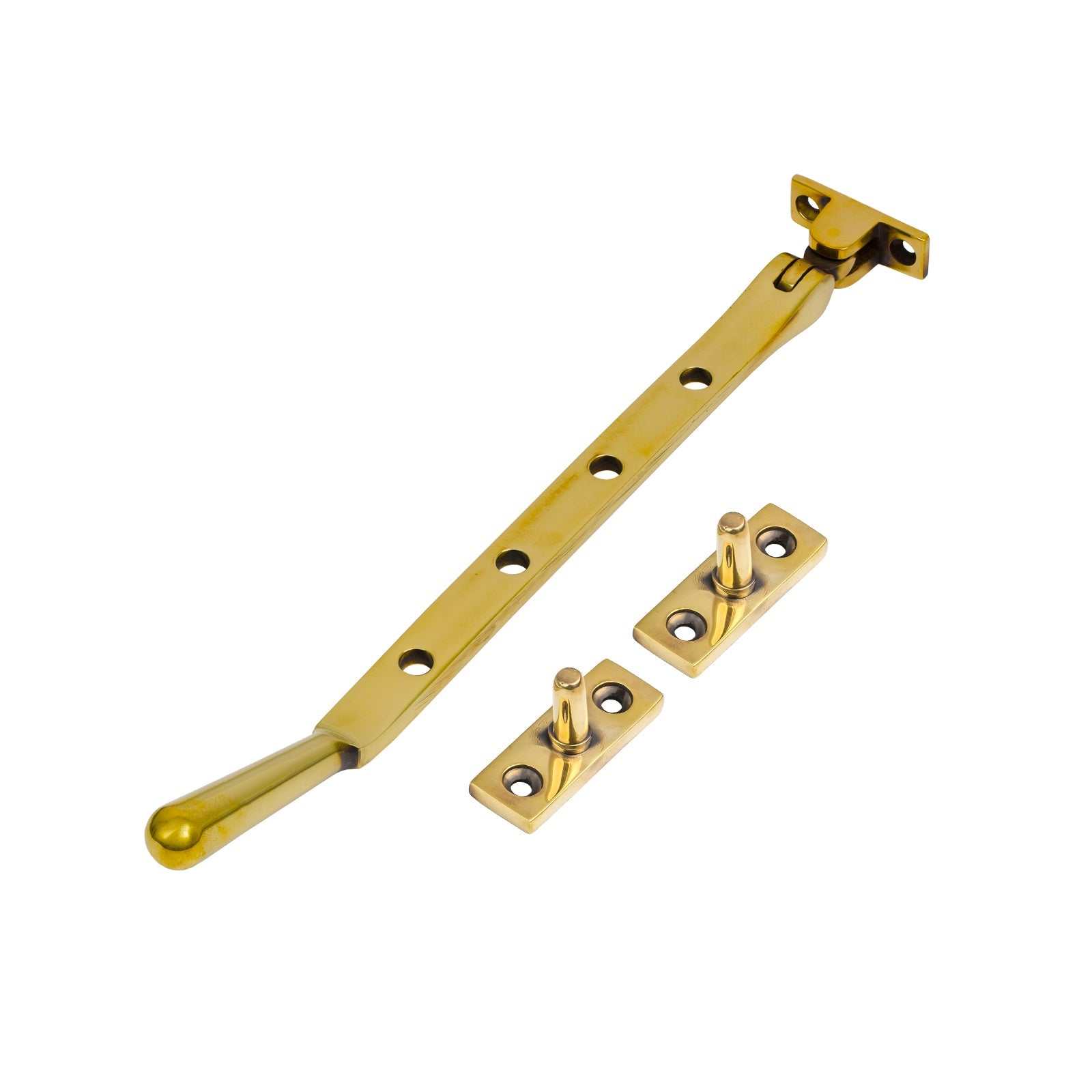 10 Inch Aged Brass Newbury Window Stay