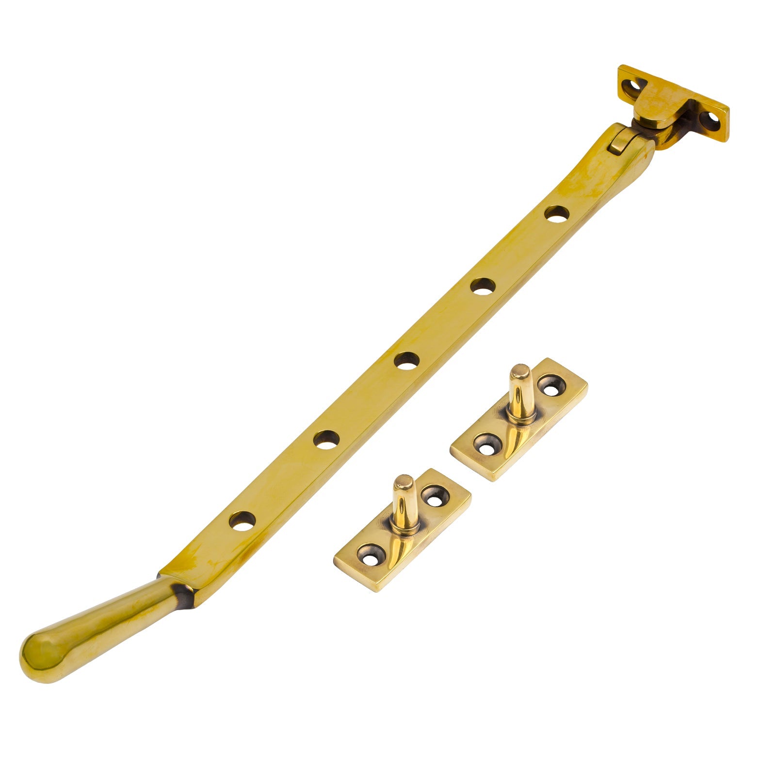 12 Inch Aged Brass Newbury Window Stay
