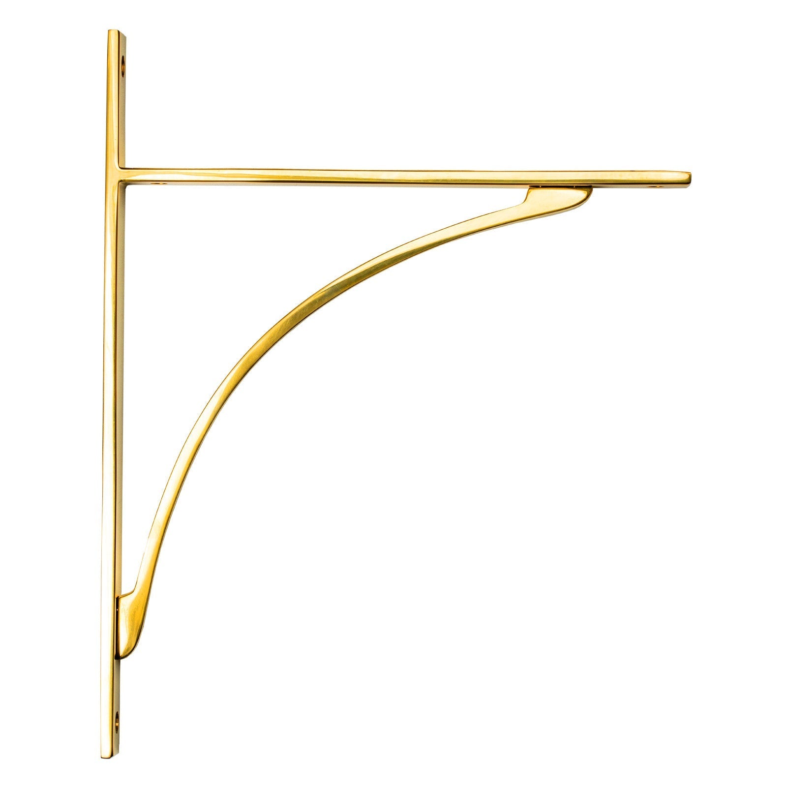 314mm Polished Brass Apperley Shelf Bracket