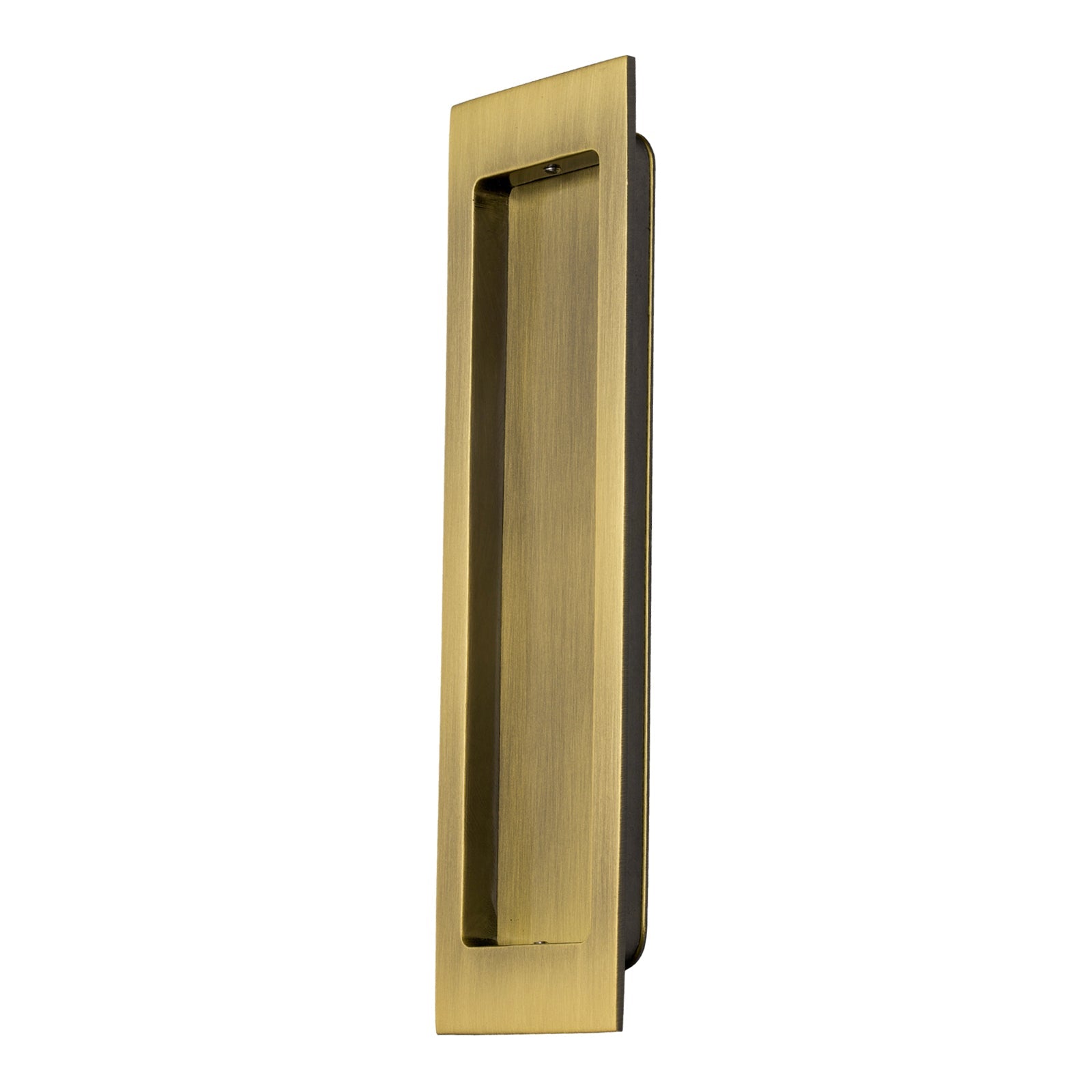 SHOW Aged Brass Rectangular Flush Pull