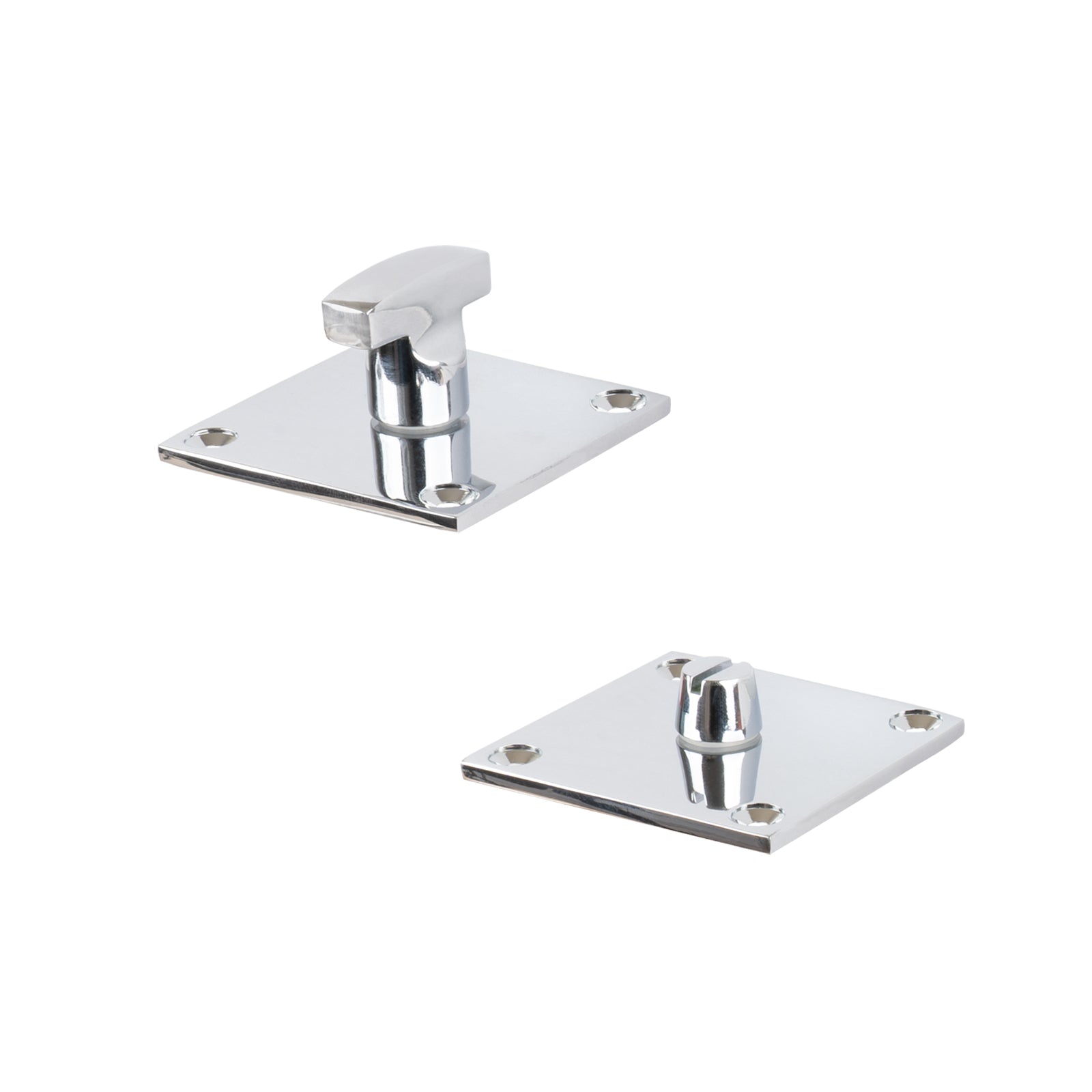 chrome square turn & release low profile, bathroom lock SHOW