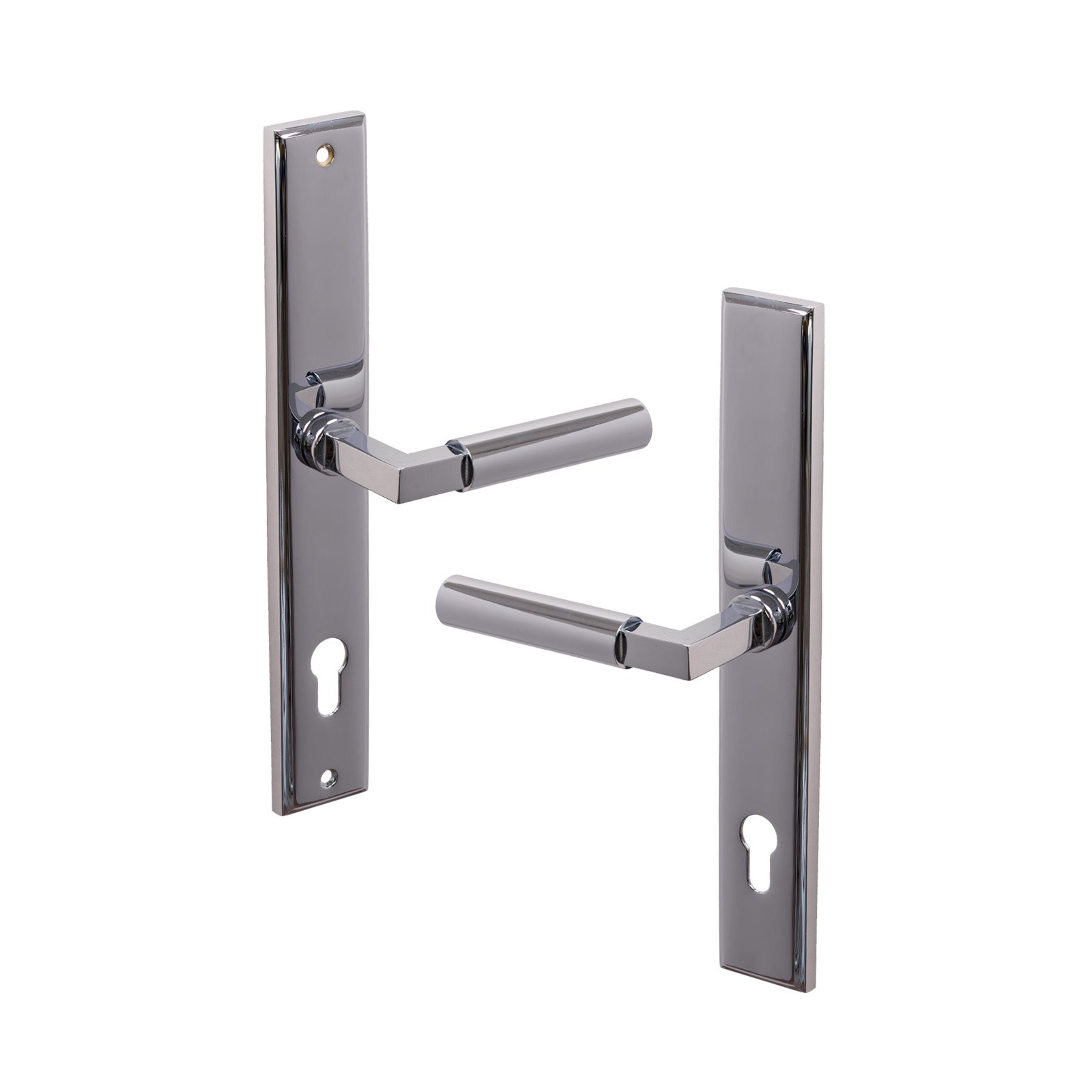 SHOW Left Handed Polished Chrome Bauhaus Multipoint Door Handle