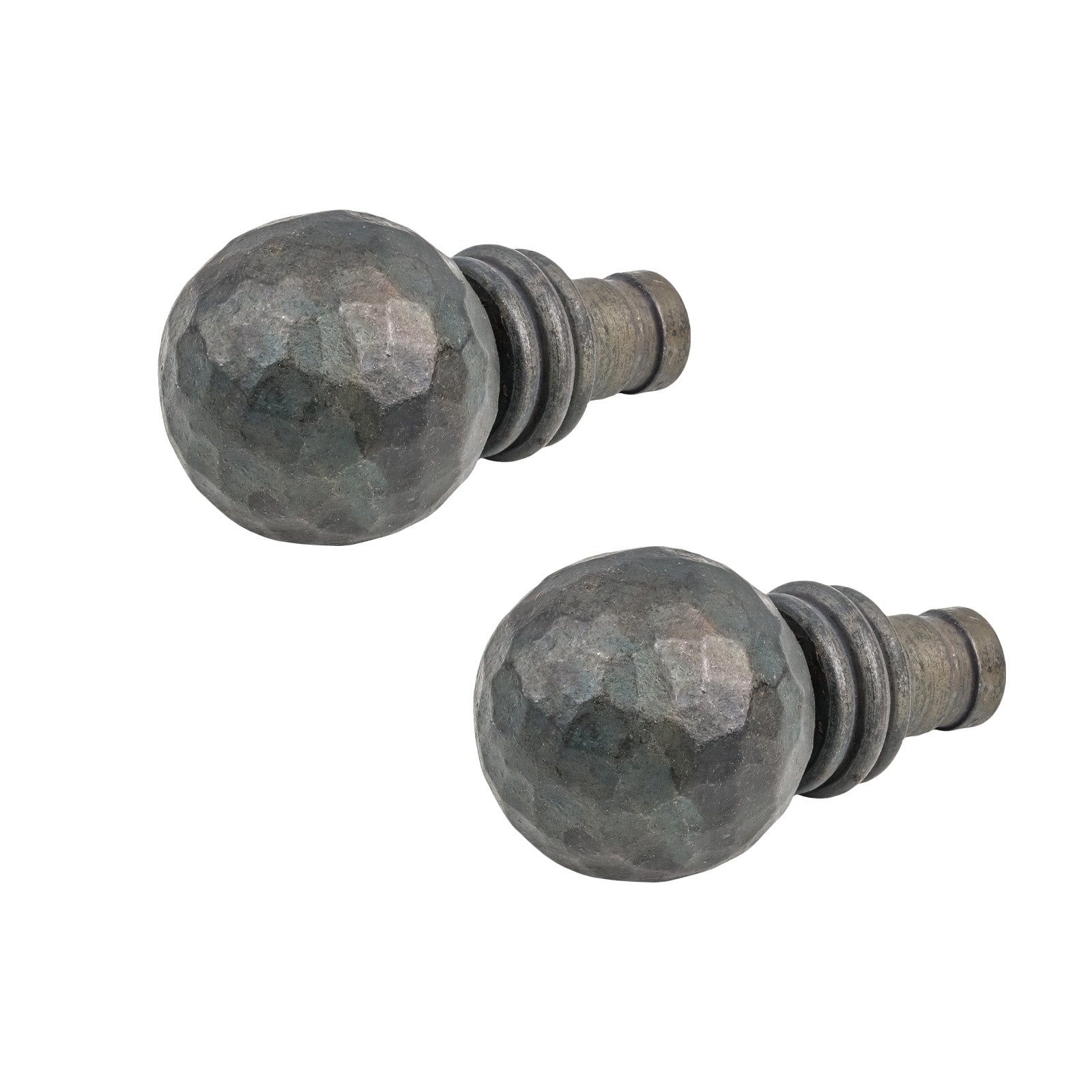 Hammered Ball Curtain Finial - Pair