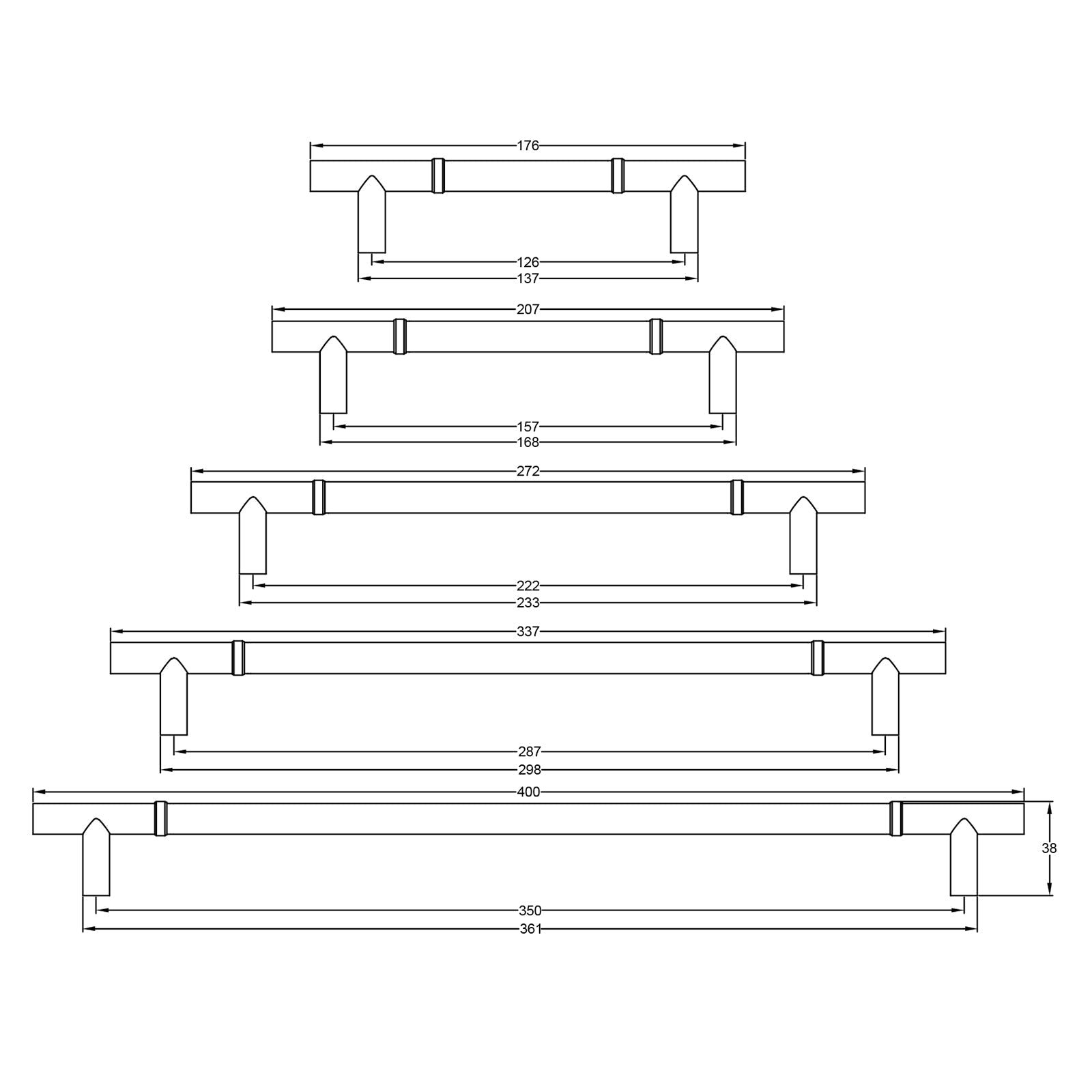 Quebec Pewter T Bar Handles JPEG Drawing SHOW