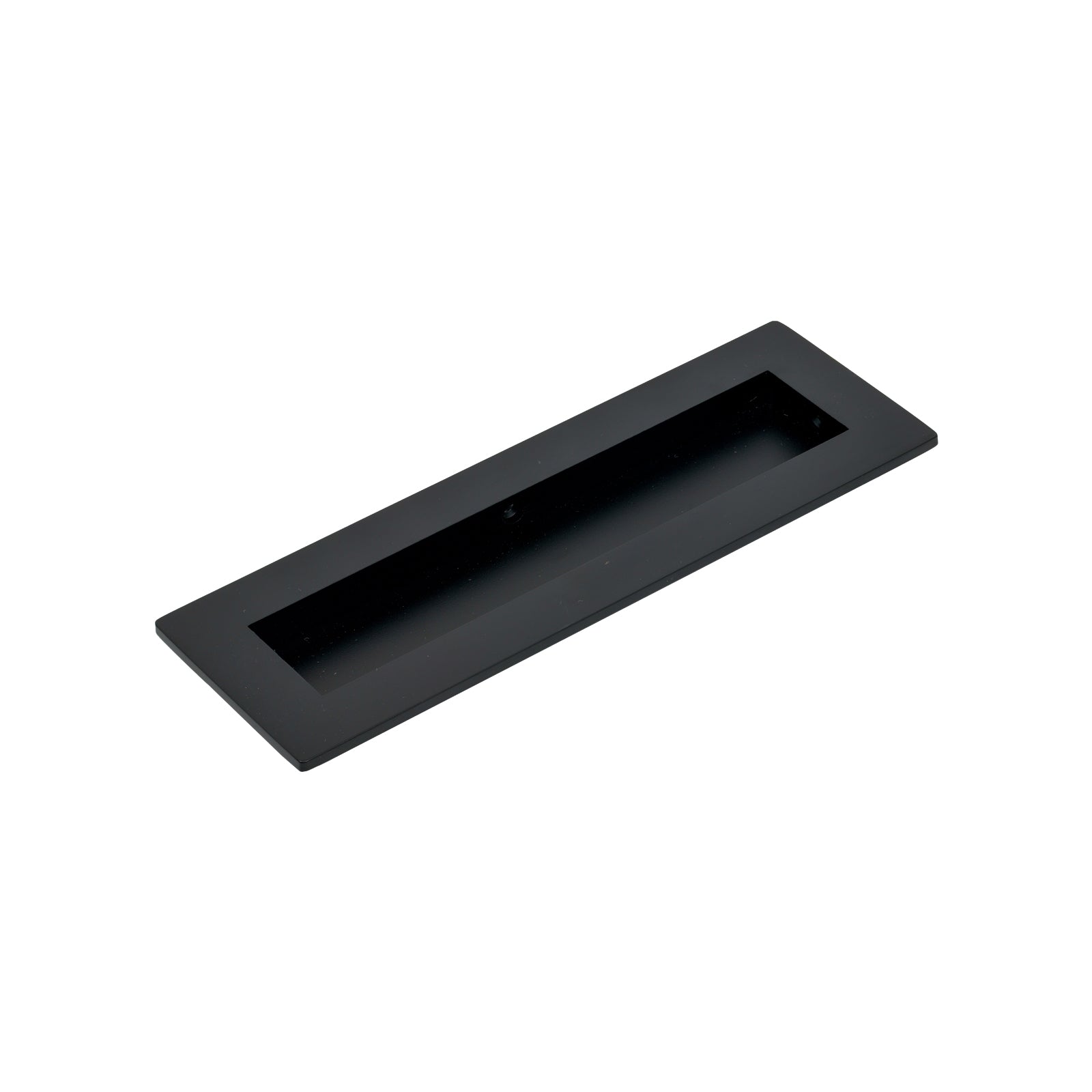 175mm Matt Black Plain Rectangular Flush Pull 