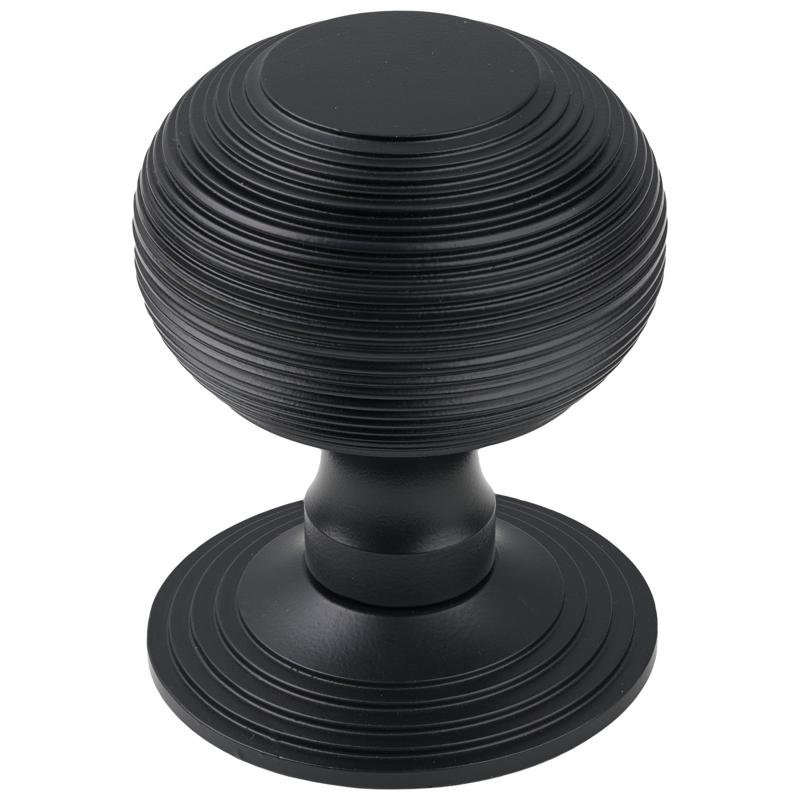 Matt Black Beehive Centre Door Knob