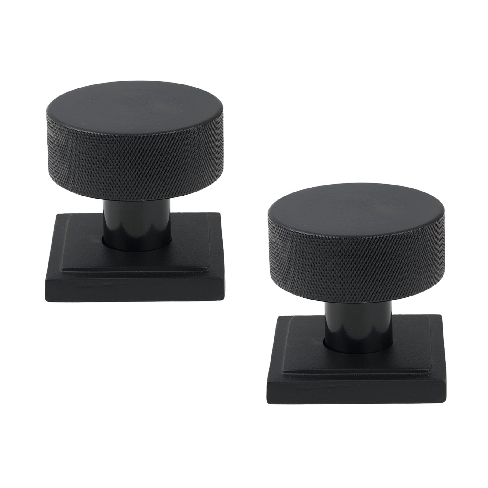 Black Square Brompton Mortice Knobs