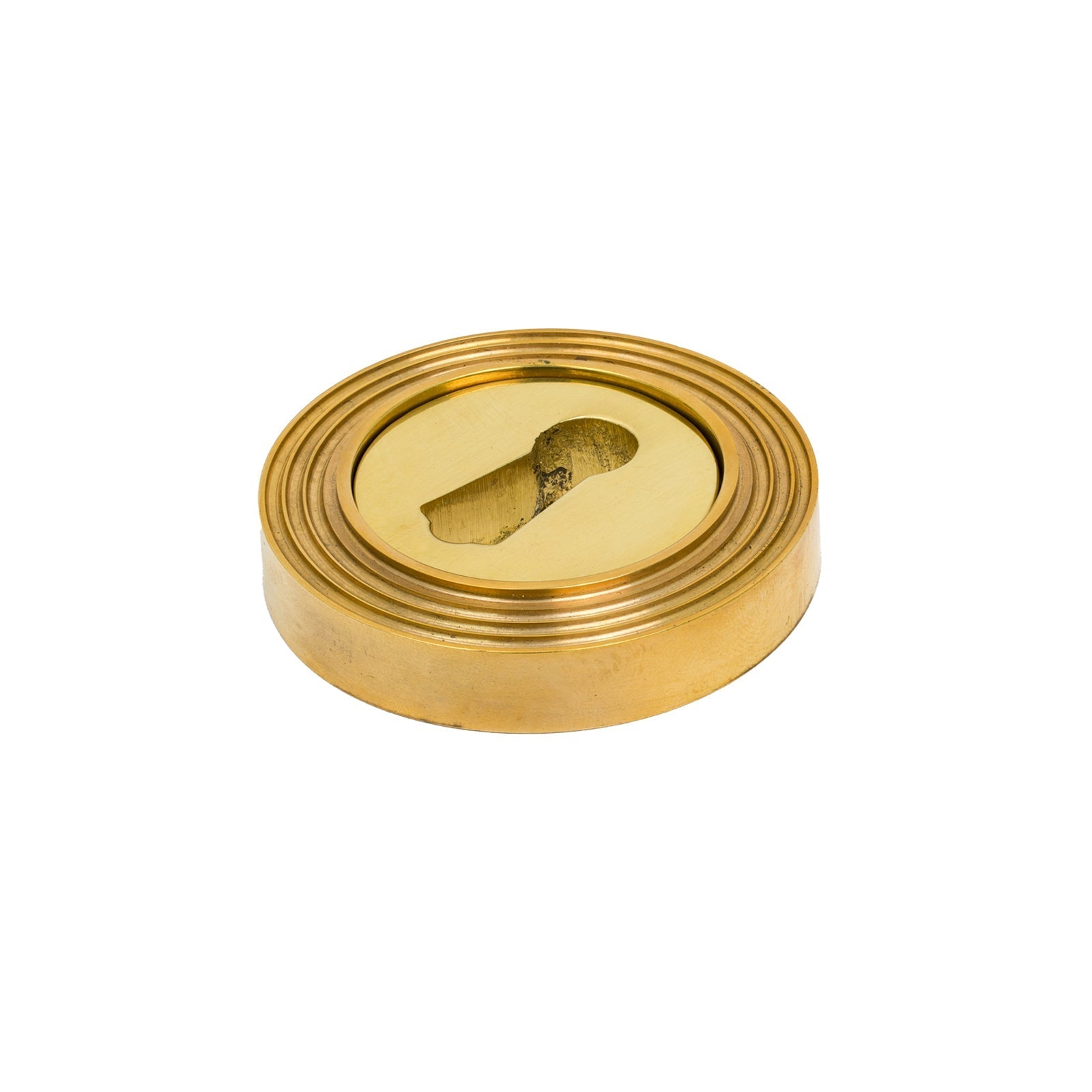 Polished Brass BSU Beehive Round Escutcheon